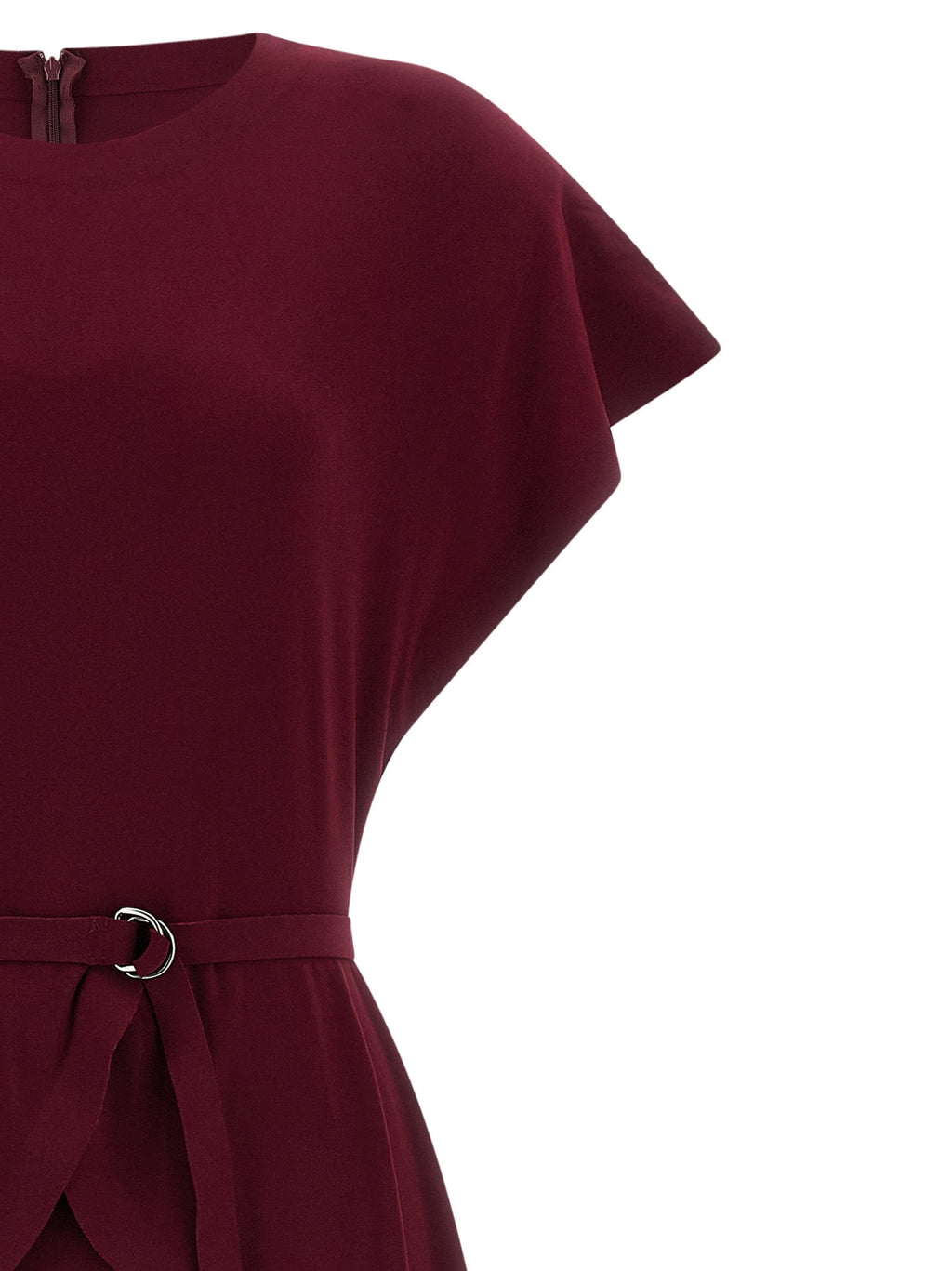 Norma Kamali Bordeaux Polyester Midi Dress