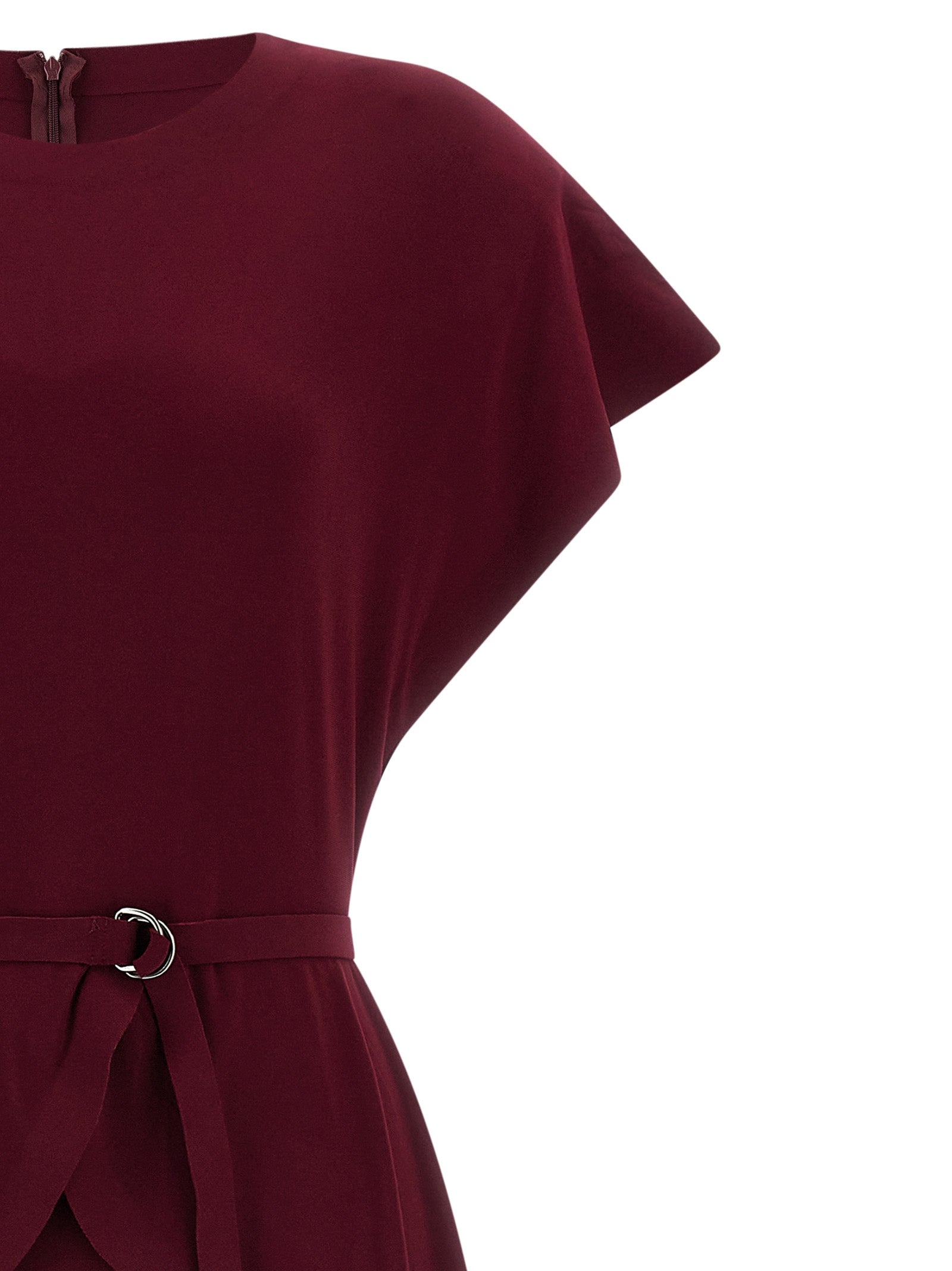 Norma Kamali Bordeaux Polyester Midi Dress