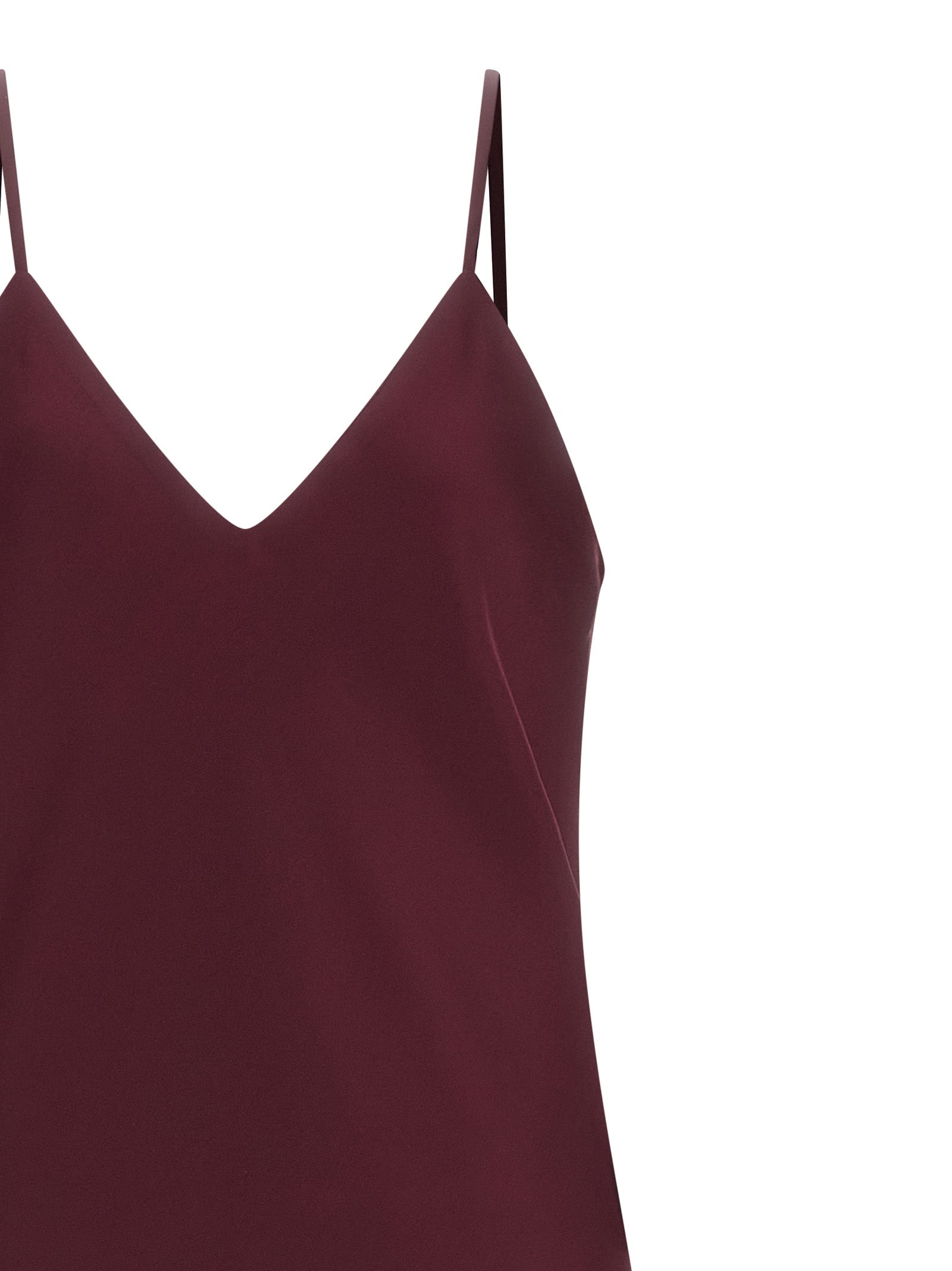 Norma Kamali Bordeaux Polyester Midi Dress