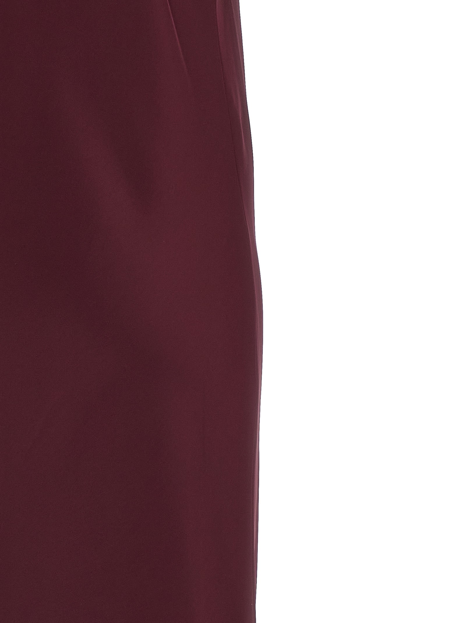 Norma Kamali Bordeaux Polyester Midi Dress
