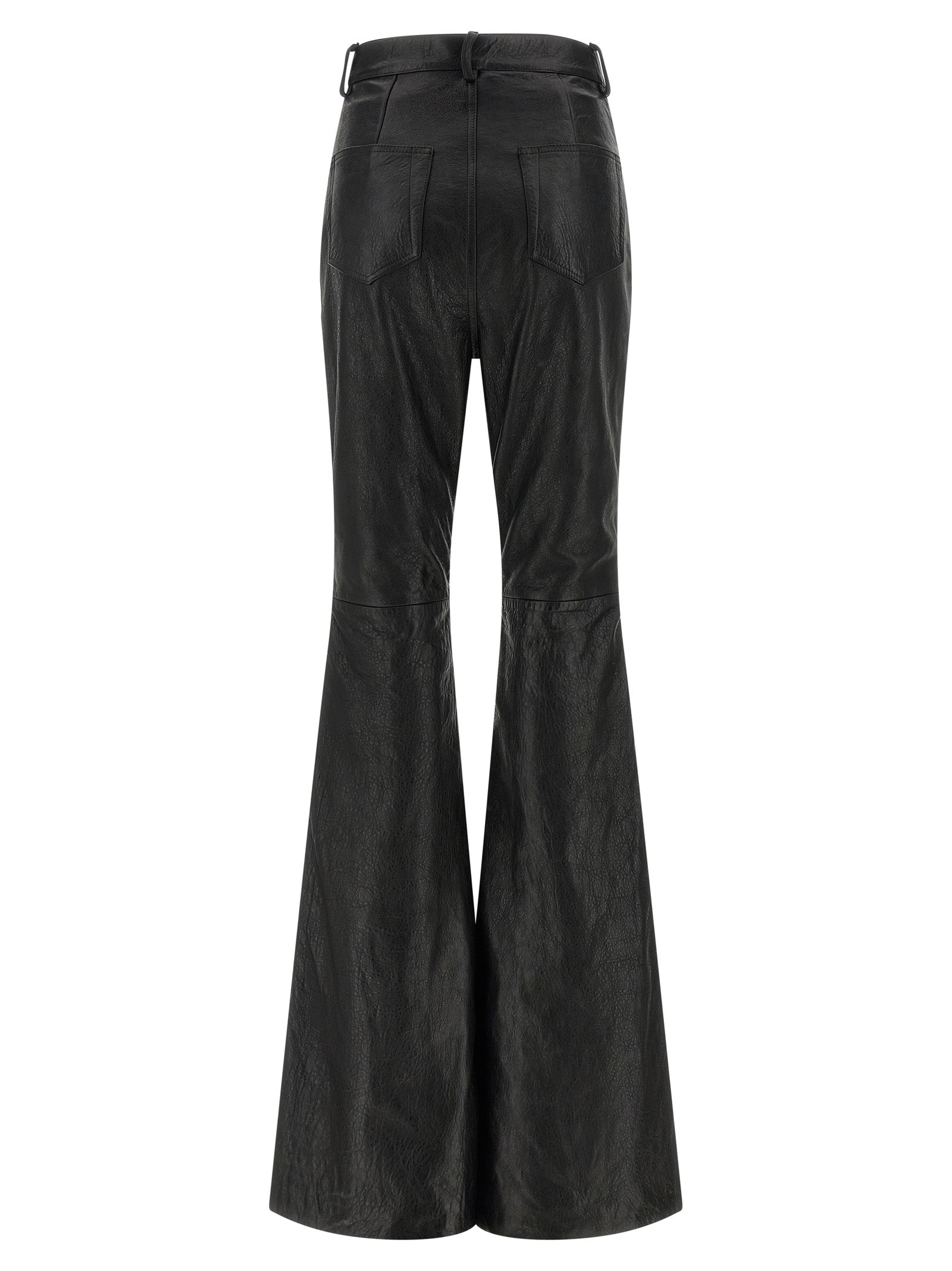 Rick Owens Black Lamb Leather Pants