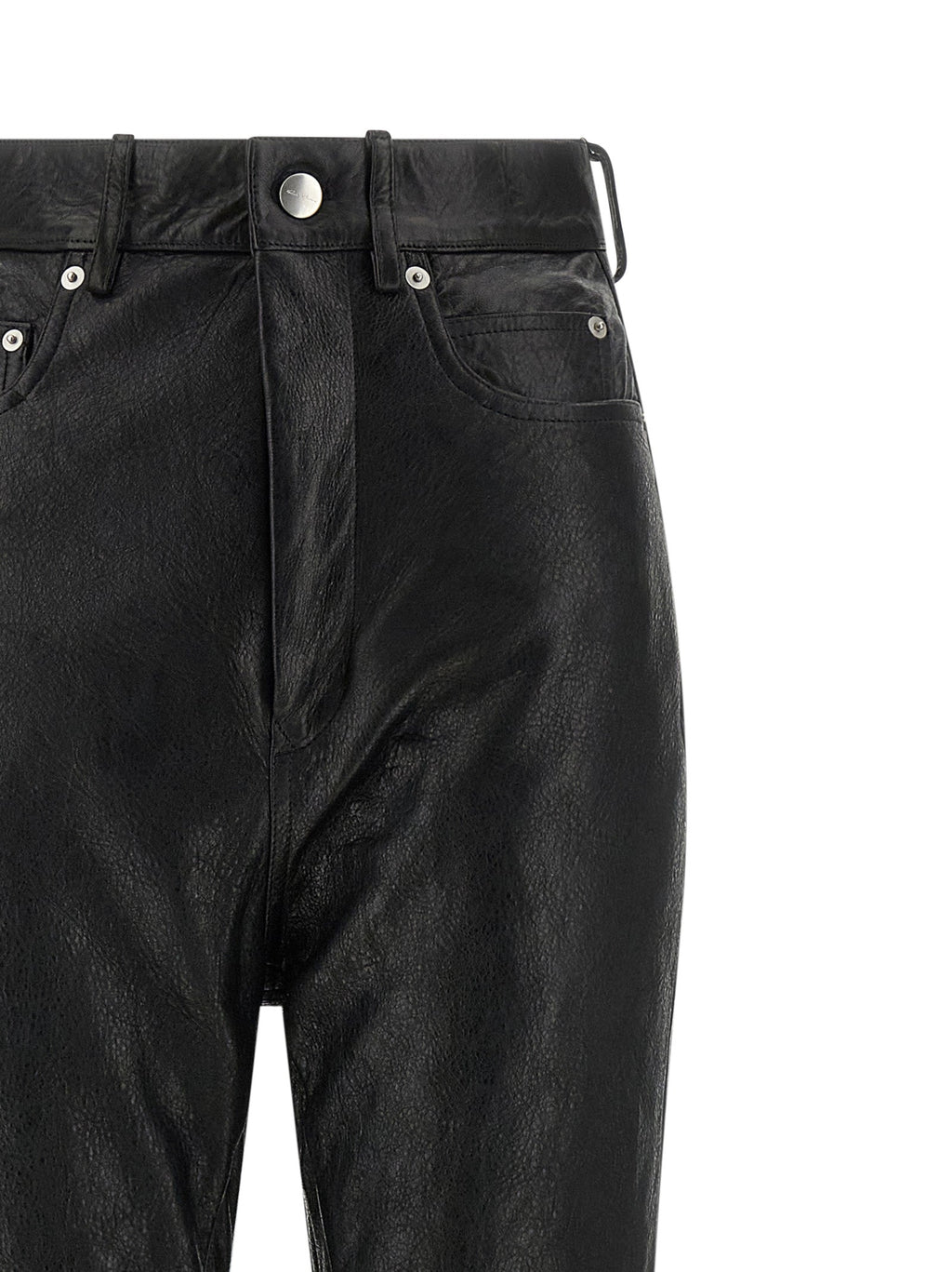 Rick Owens Black Lamb Leather Pants
