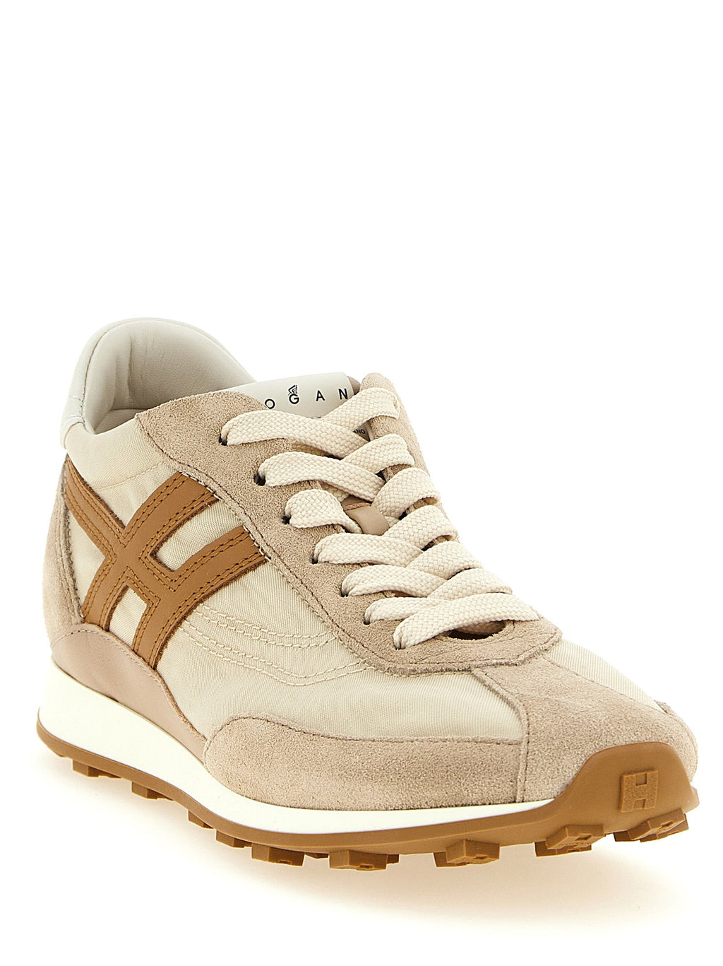 Hogan Beige Polyamide Athletic Sneakers