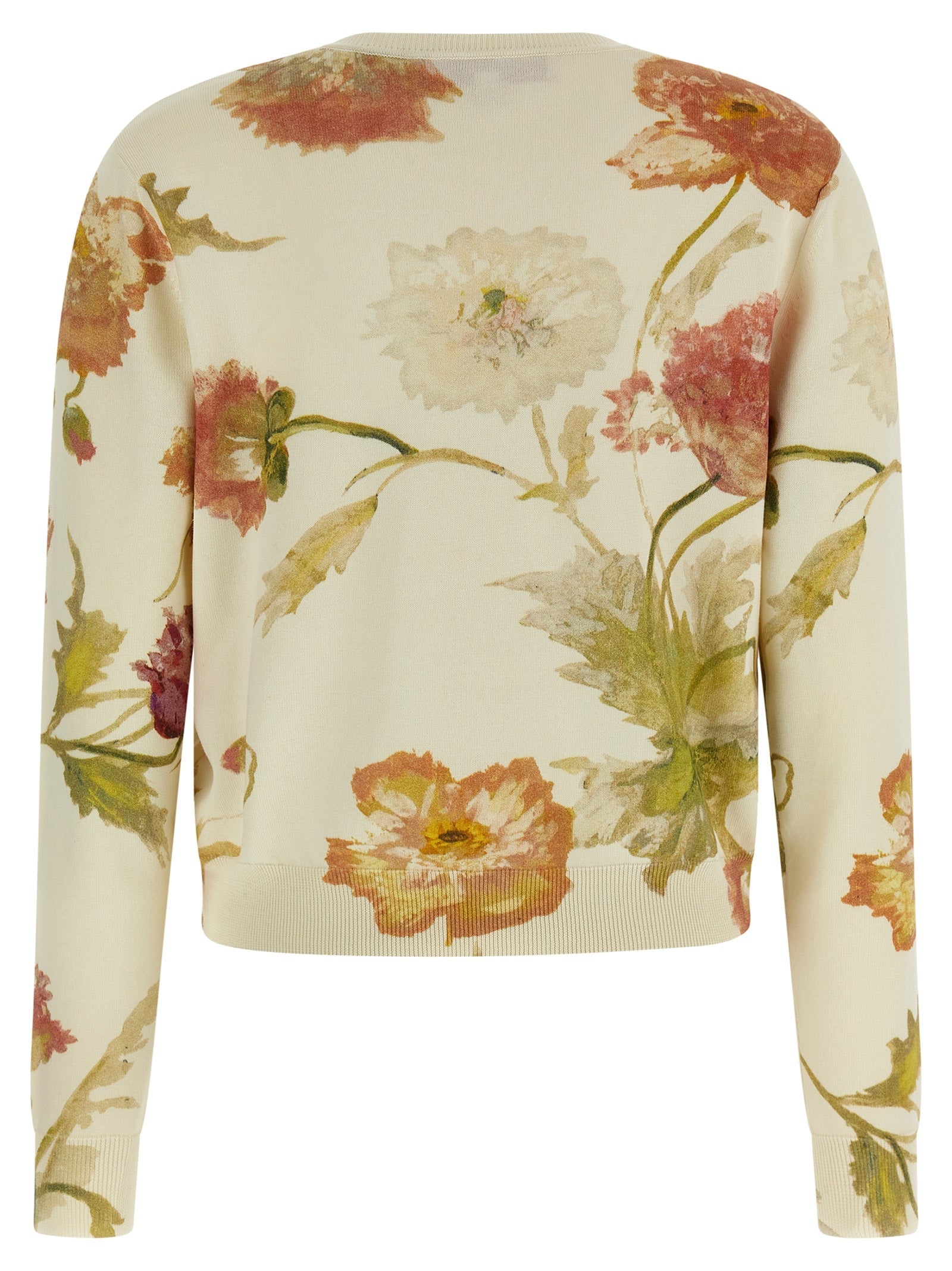 Carolina Herrera White Silk Cardigan