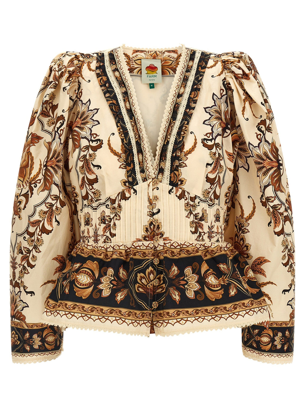 FARM RIO Beige Cotton Blouse