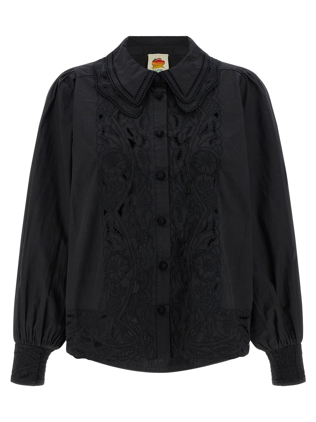 FARM RIO Black Cotton Blouse