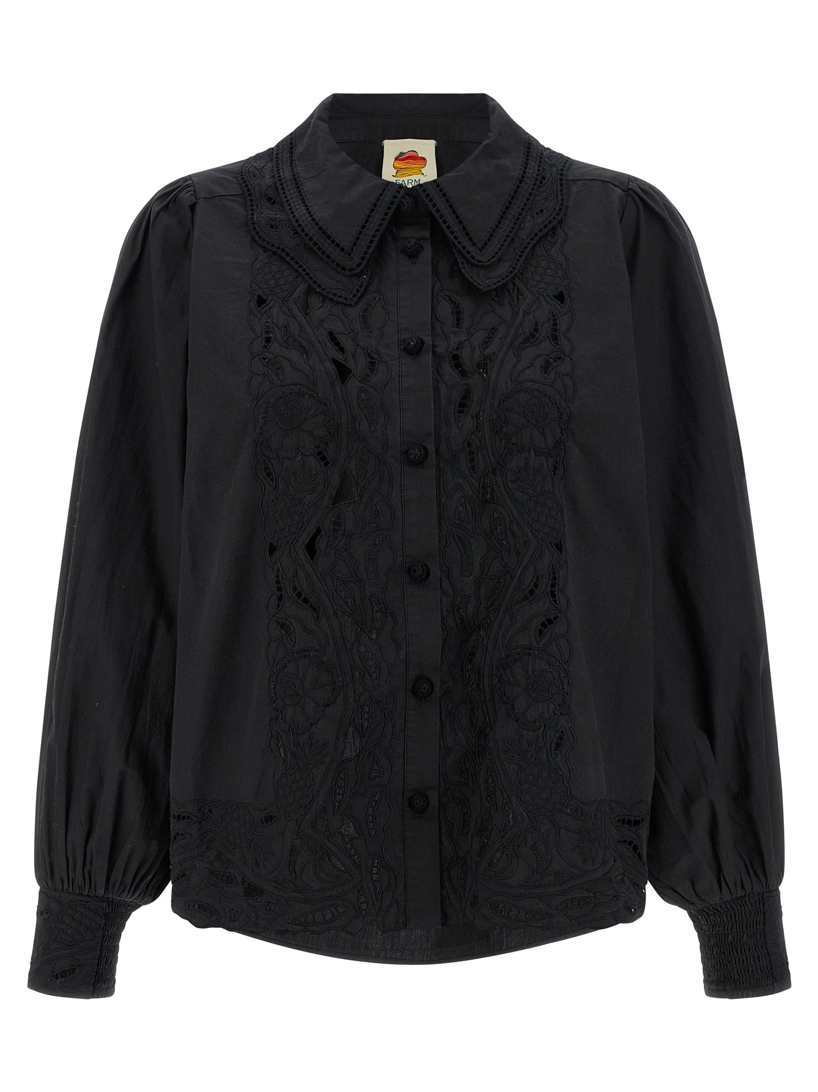 FARM RIO Black Cotton Blouse