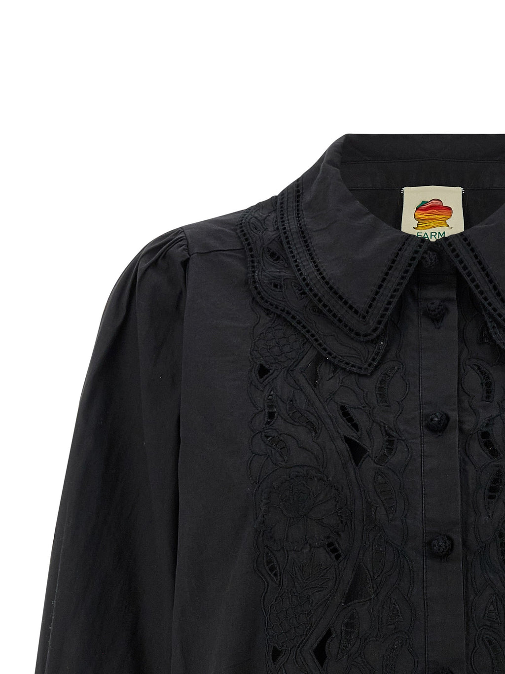 FARM RIO Black Cotton Blouse