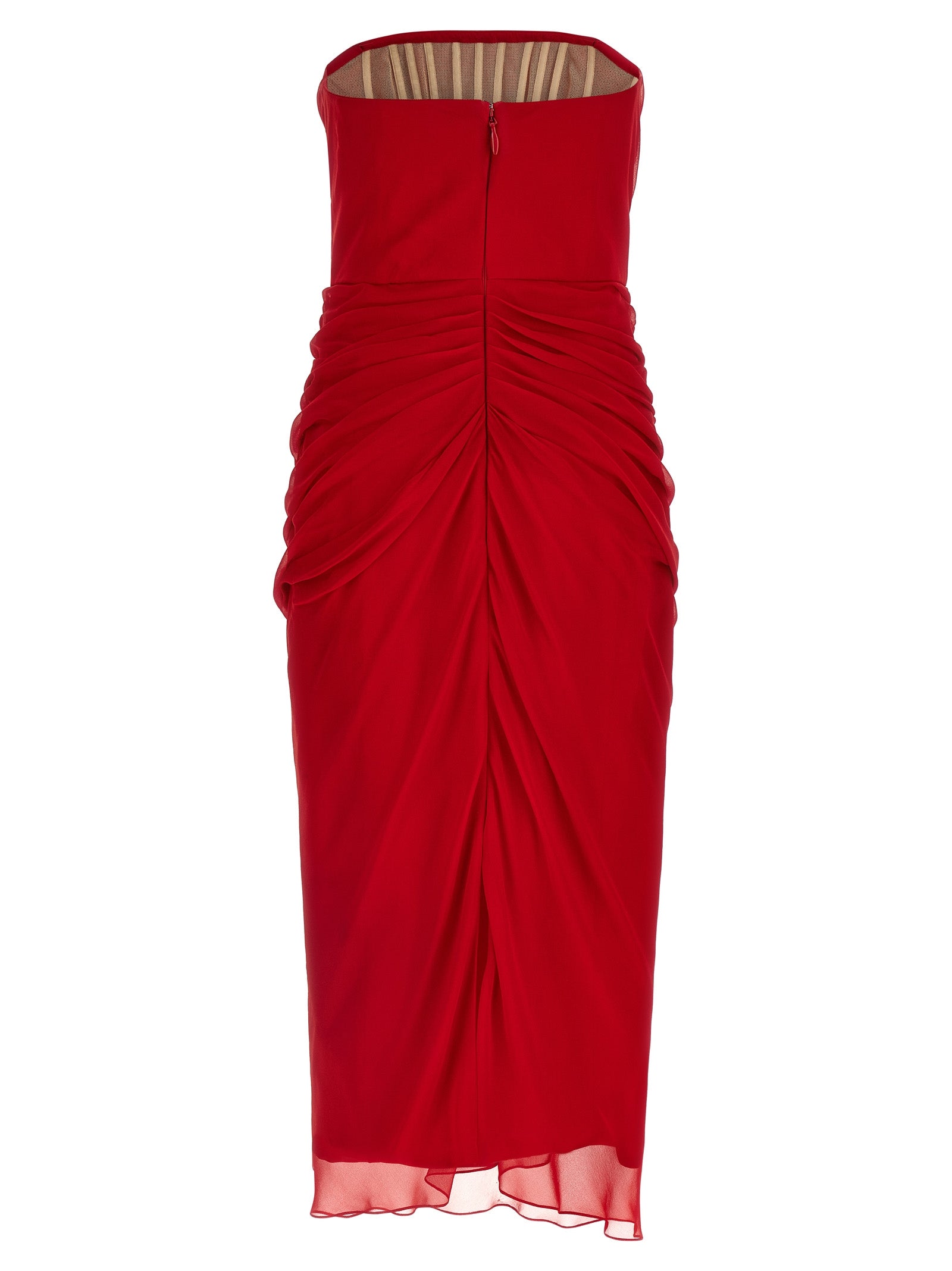 Carolina Herrera Multicolor Silk Midi Dress