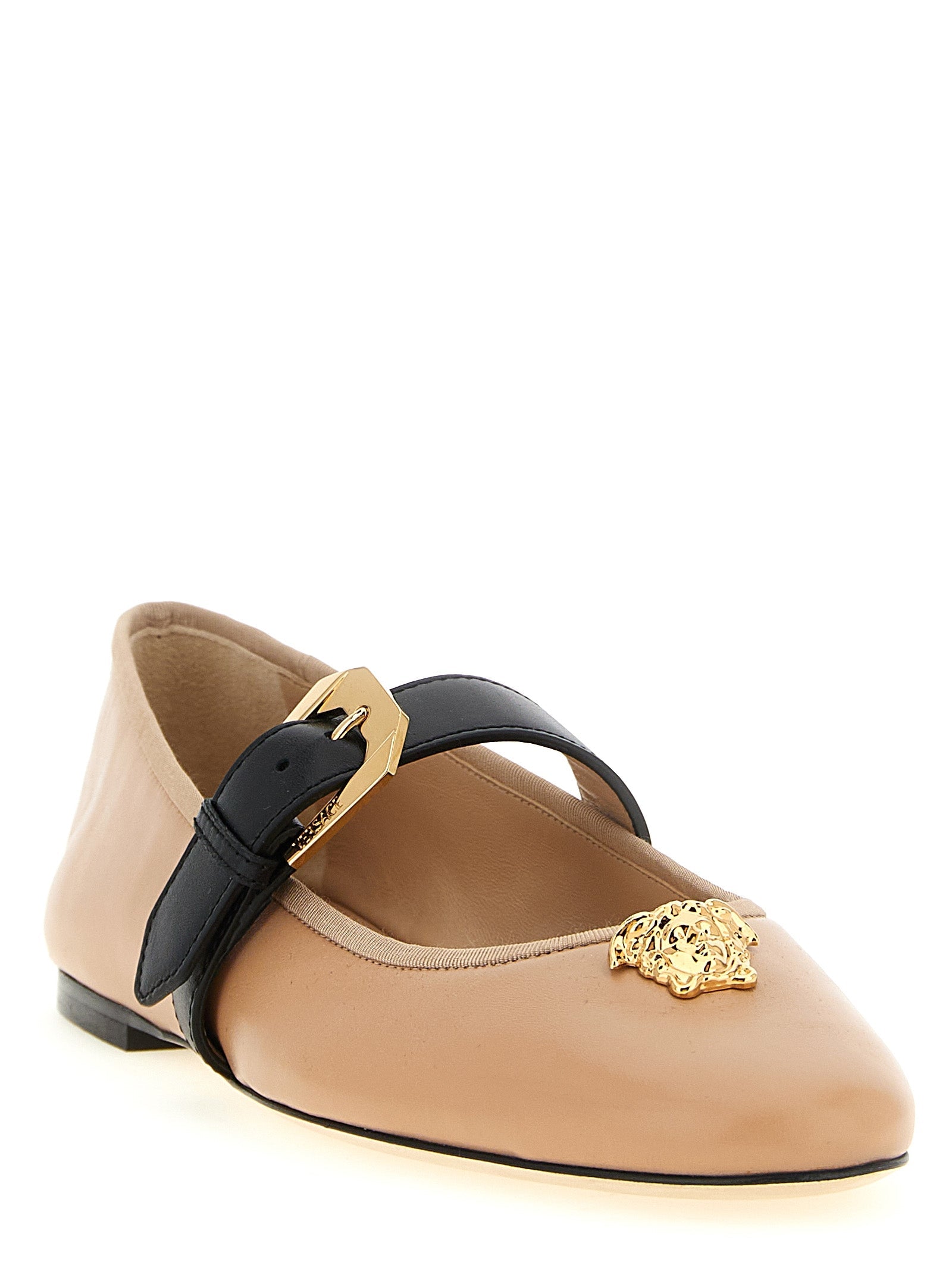 Versace Multicolor Lamb Leather Ballet Flats