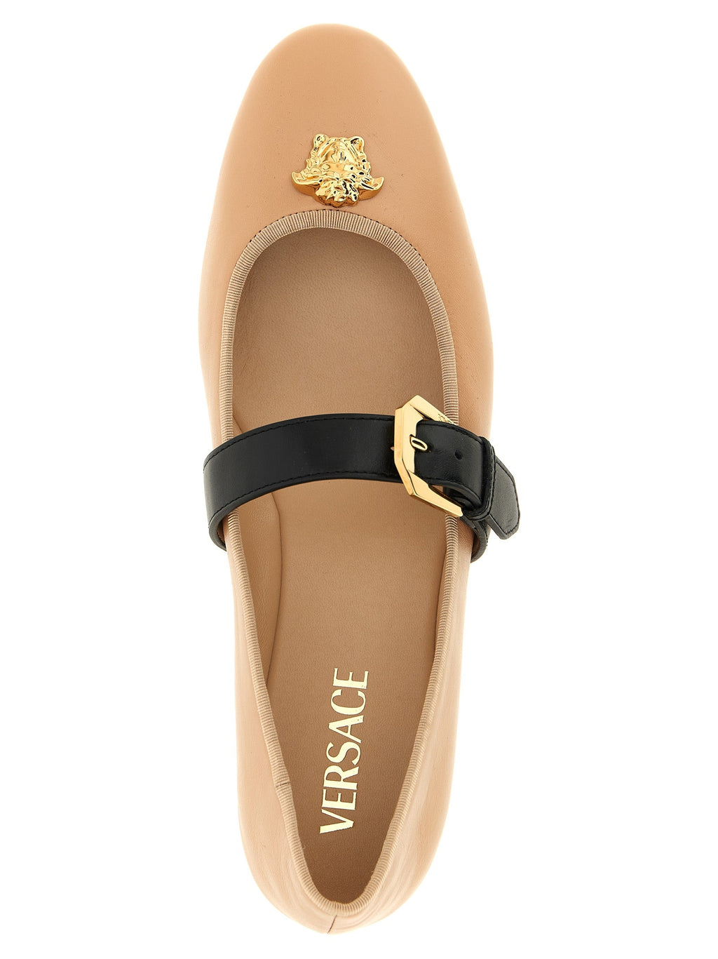 Versace Multicolor Lamb Leather Ballet Flats