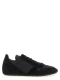 Rick Owens Black Calfskin Athletic Sneakers
