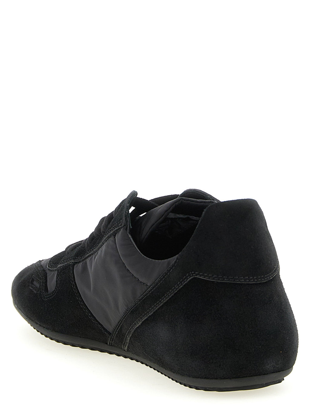 Rick Owens Black Calfskin Athletic Sneakers
