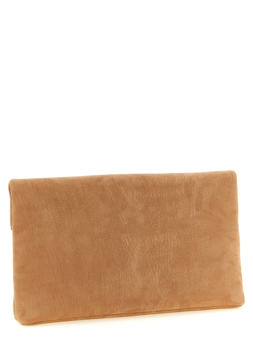 Saint Laurent Brown Lamb Leather Clutch Bag