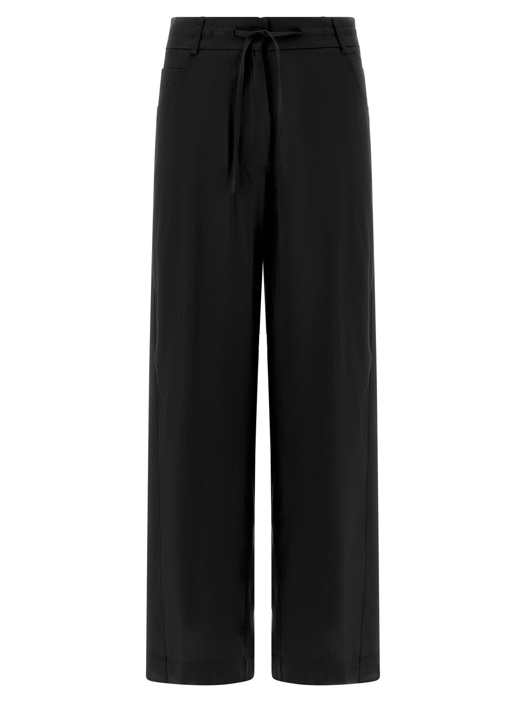 NUDE Black Viscose Casual Pants NUDE