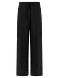 NUDE Black Viscose Casual Pants NUDE