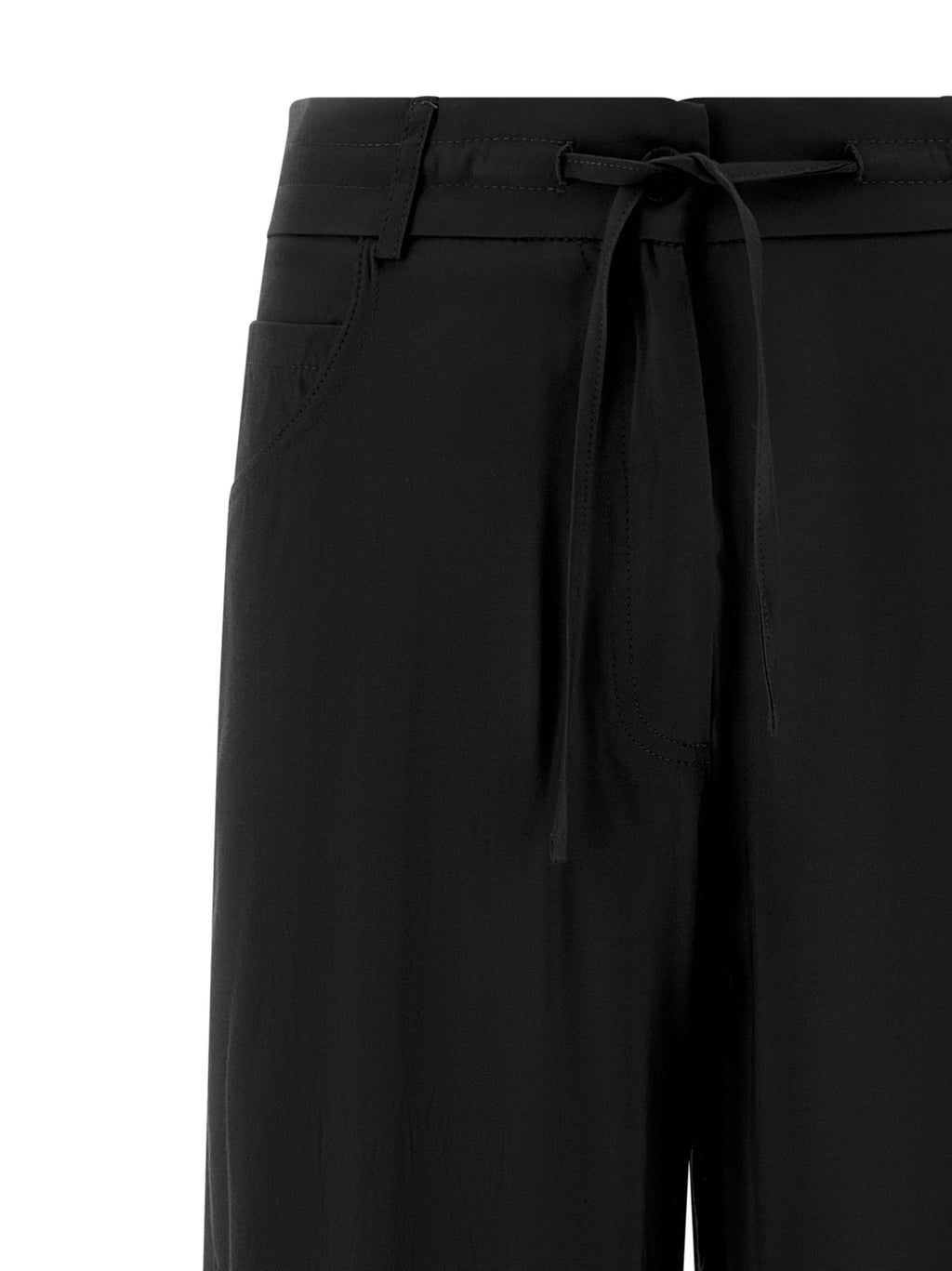 NUDE Black Viscose Casual Pants NUDE