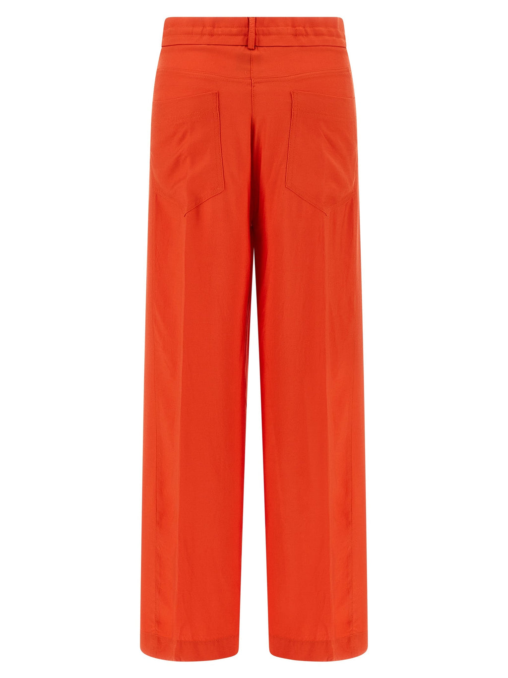 NUDE Orange Viscose Casual Pants