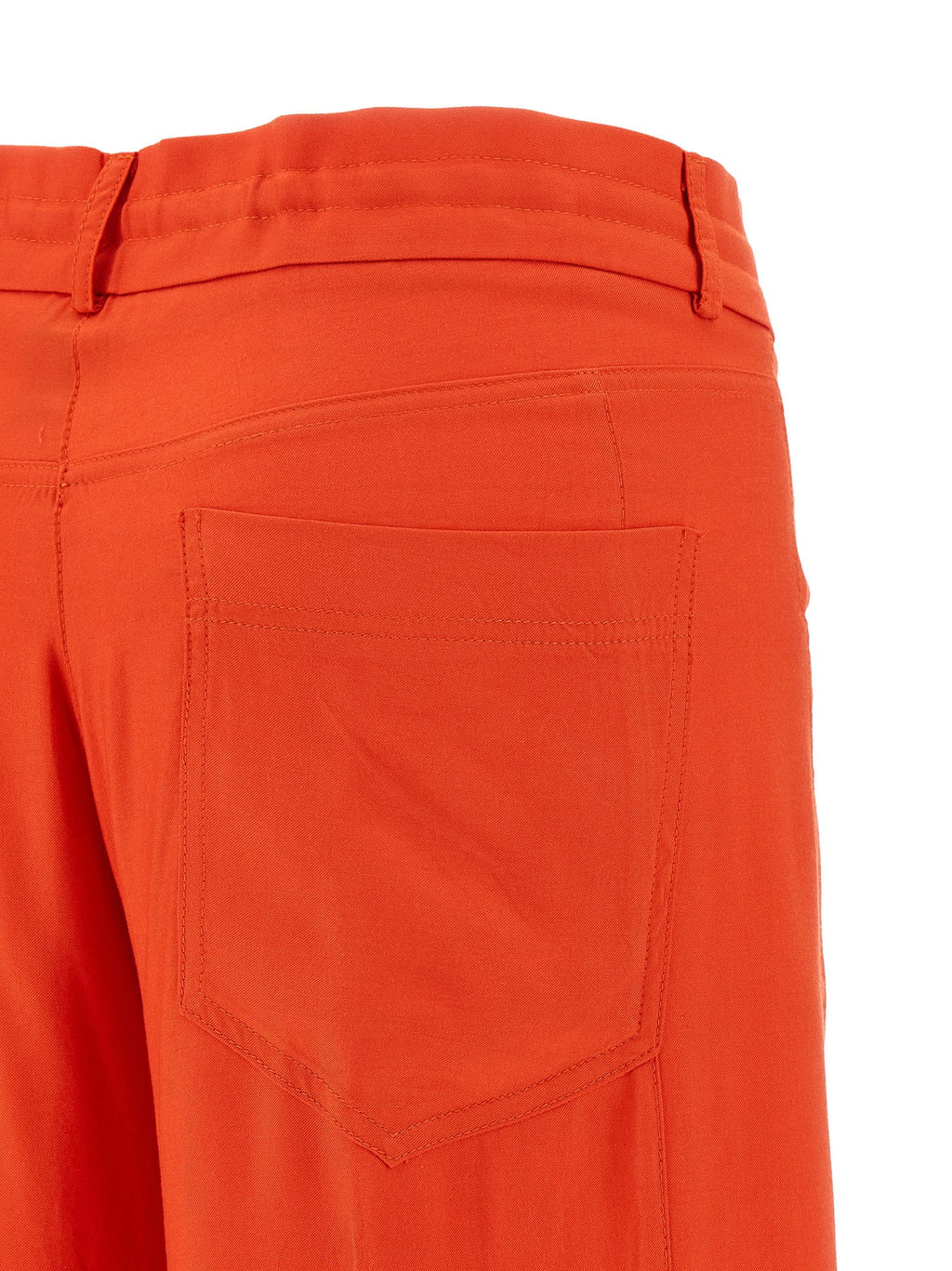 NUDE Orange Viscose Casual Pants