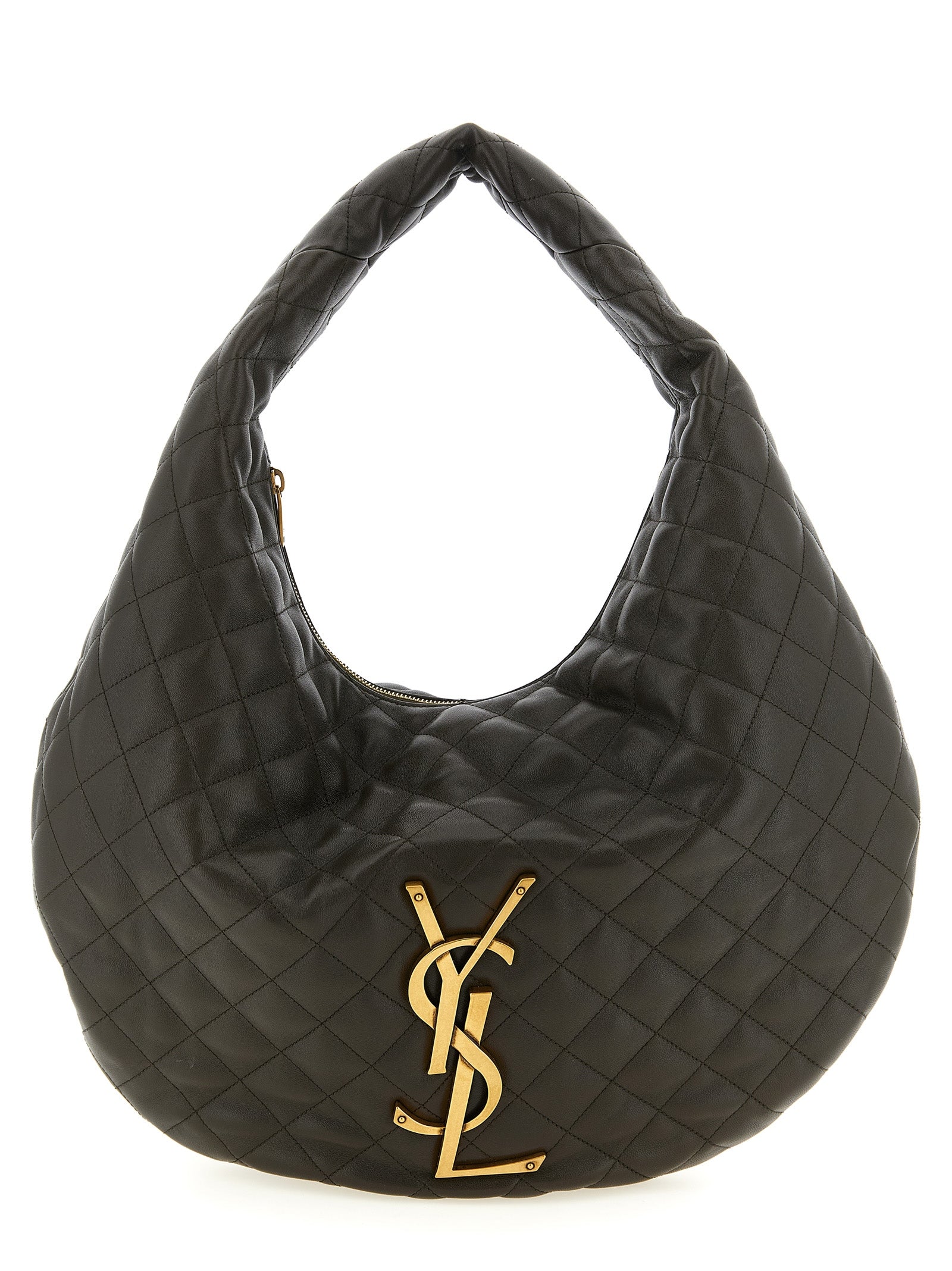 Saint Laurent Brown Lamb Leather Shoulder Bag