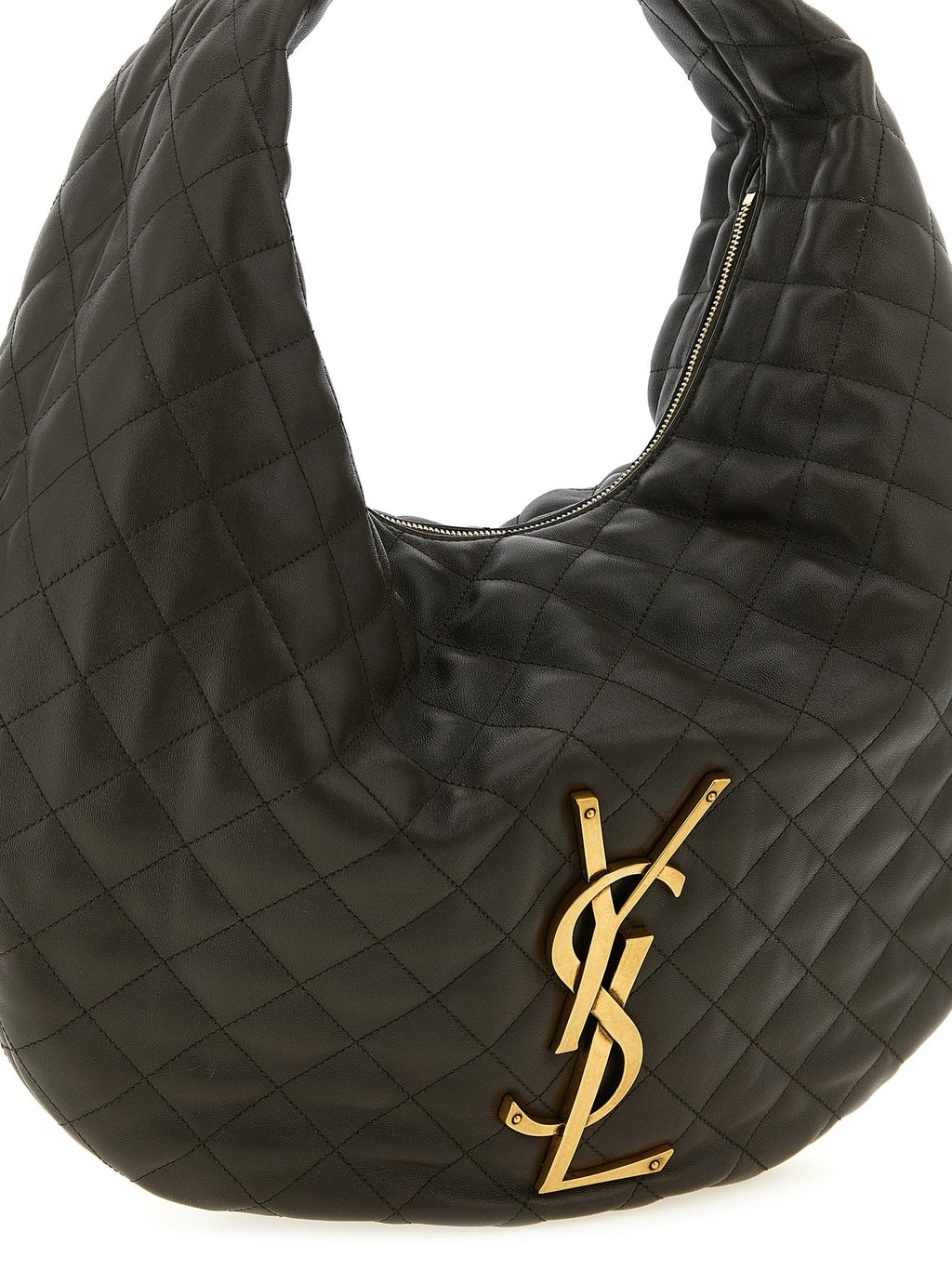 Saint Laurent Brown Lamb Leather Shoulder Bag