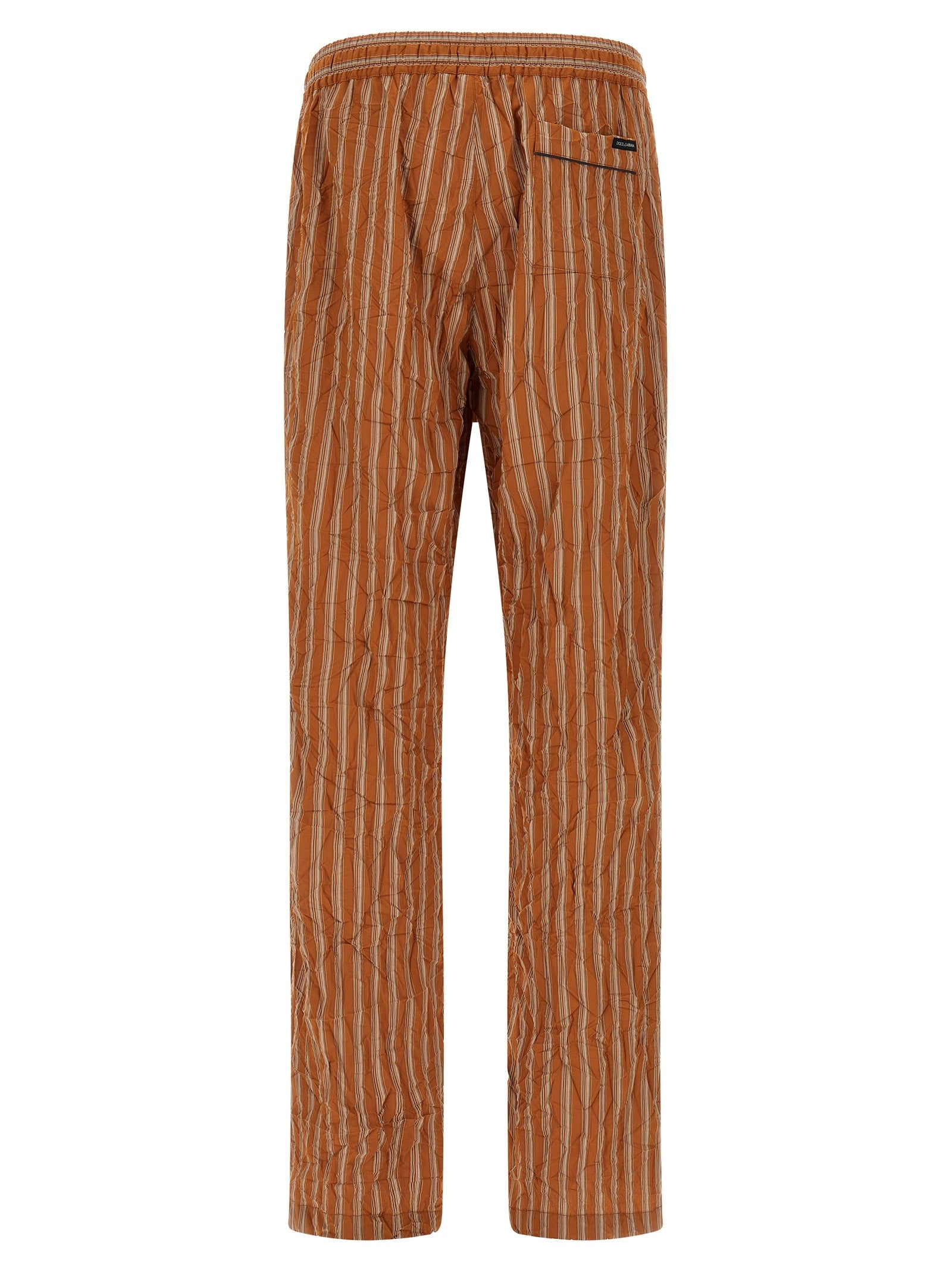 Dolce & Gabbana Brown Viscose Casual Pants
