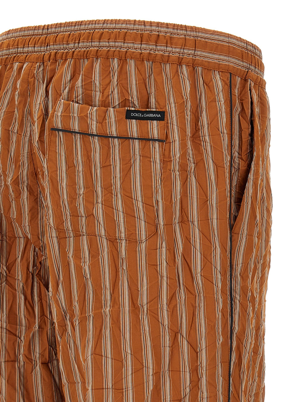 Dolce & Gabbana Brown Viscose Casual Pants