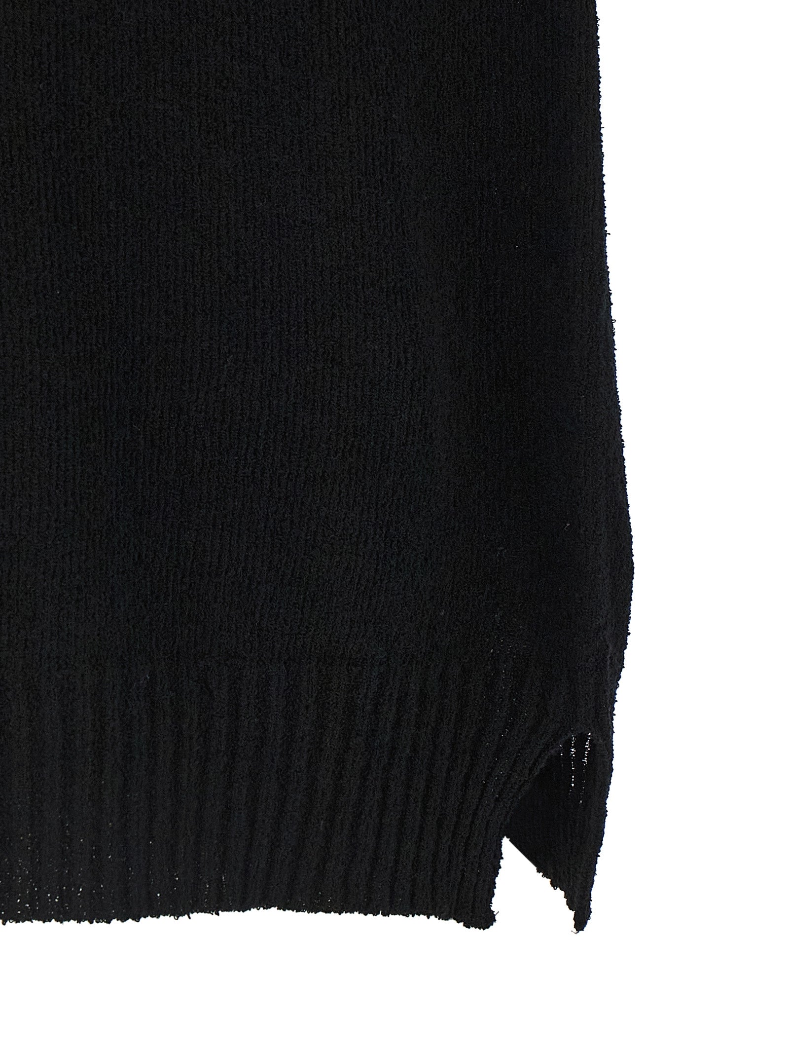 MA'RY'YA Black Cotton Polo Shirt