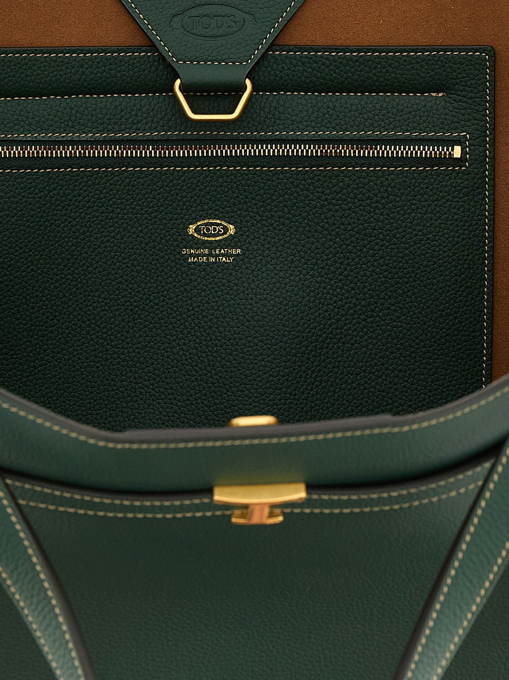 Tod's Bicolor Calfskin Tote Bag