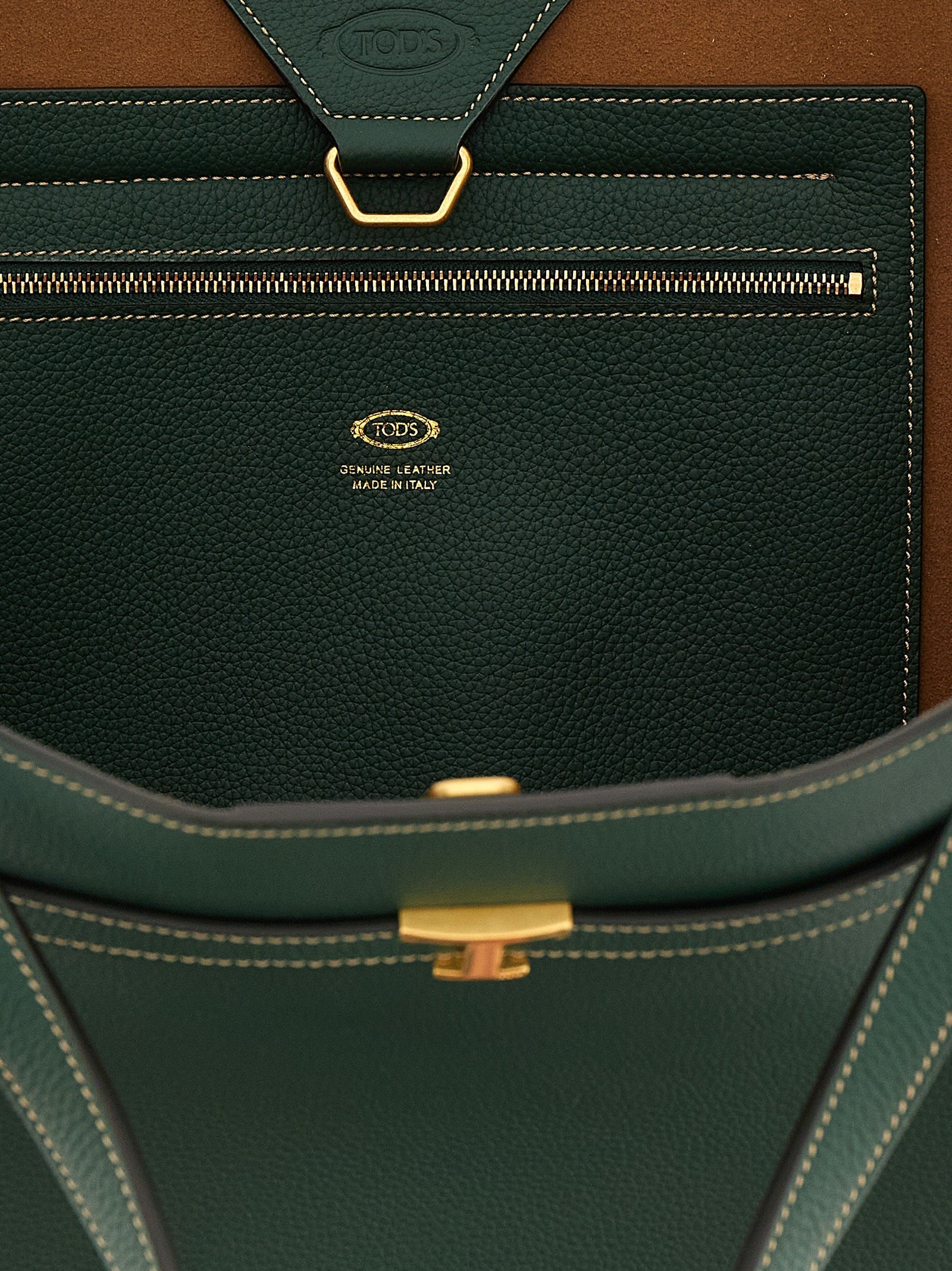 Tod's Bicolor Calfskin Tote Bag