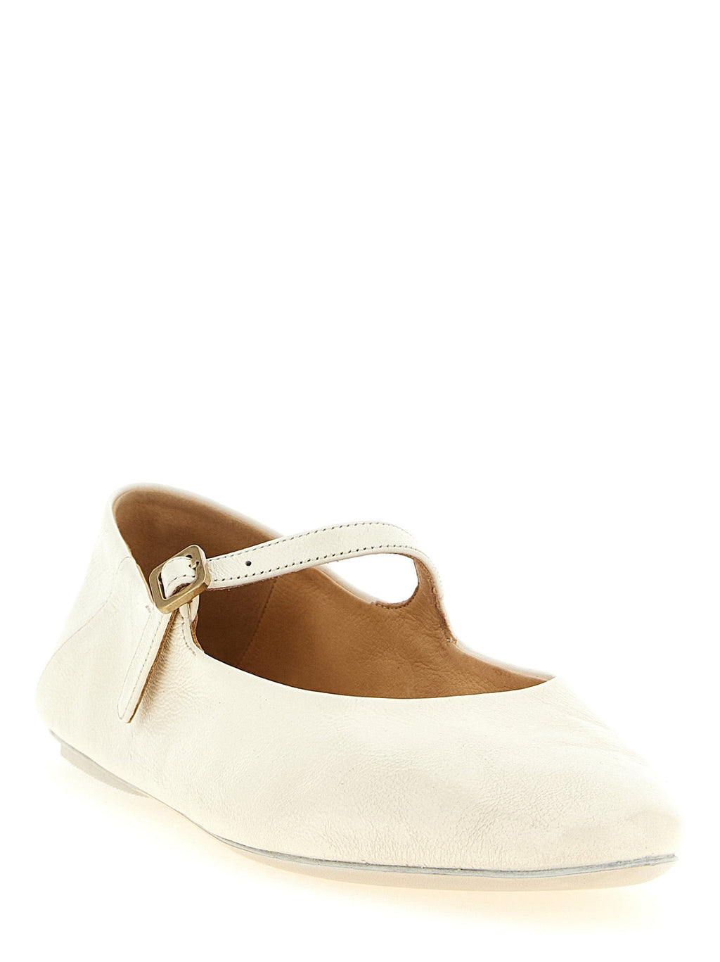 Marsell Beige Calfskin Ballet Flats