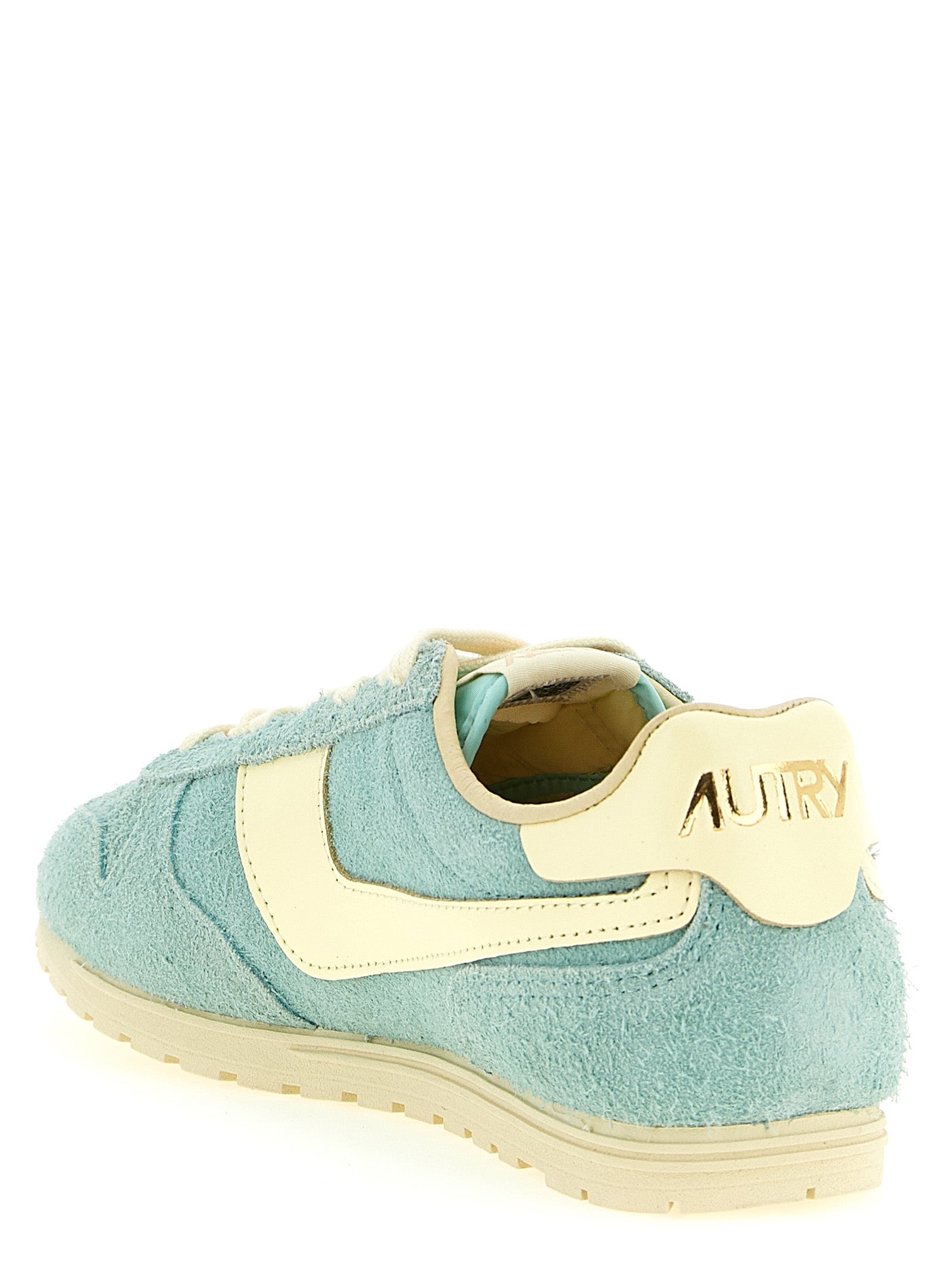 Autry Blue Cowhide Low Top Sneakers