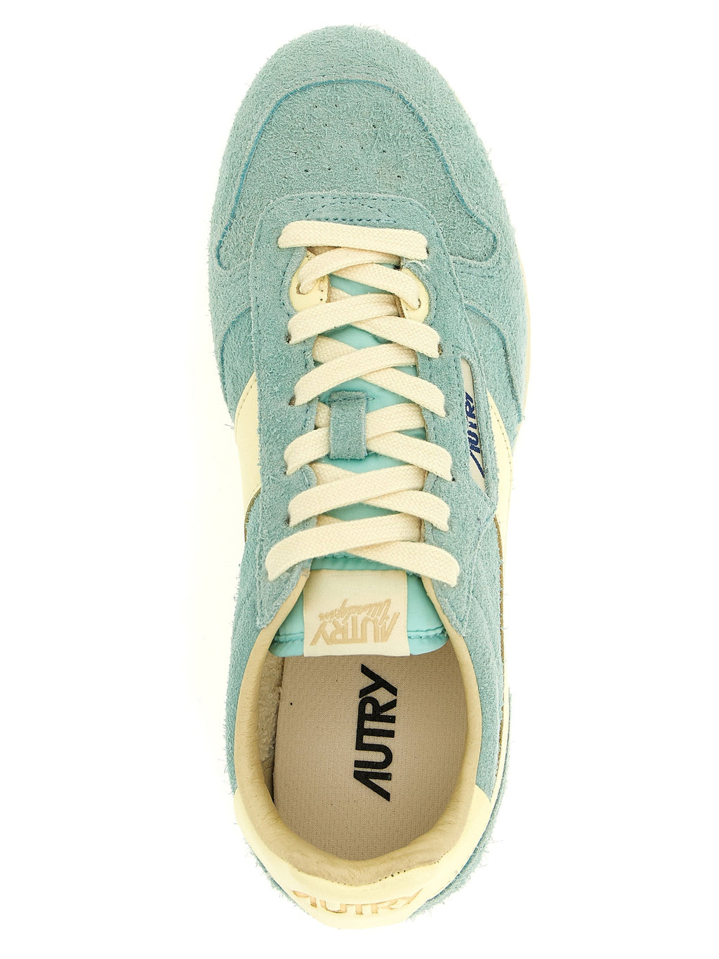 Autry Blue Cowhide Low Top Sneakers