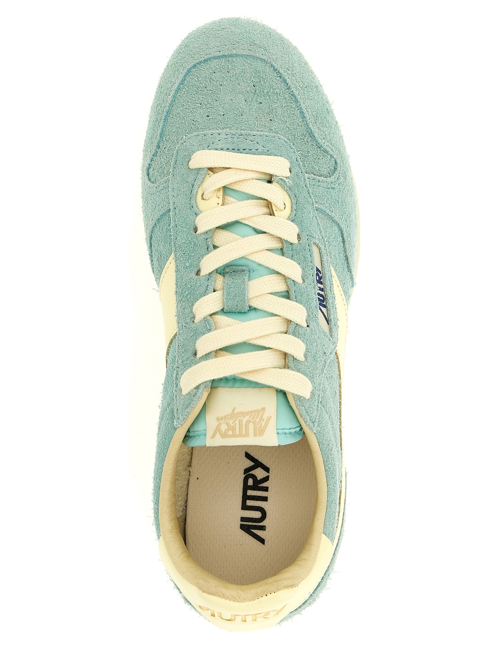 Autry Blue Cowhide Low Top Sneakers