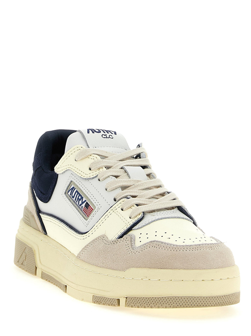 Autry Blue Cowhide Low Top Sneakers