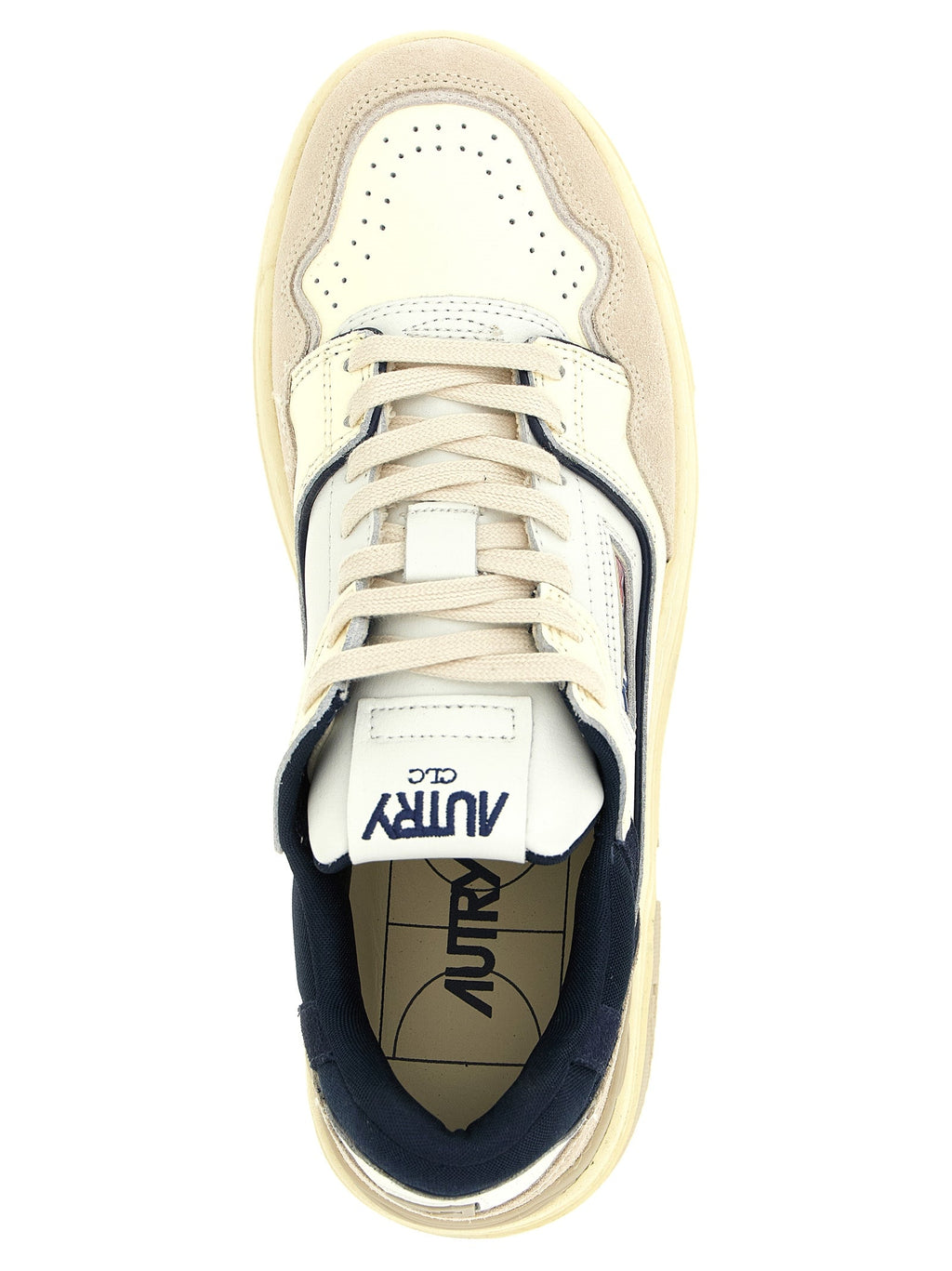 Autry Blue Cowhide Low Top Sneakers