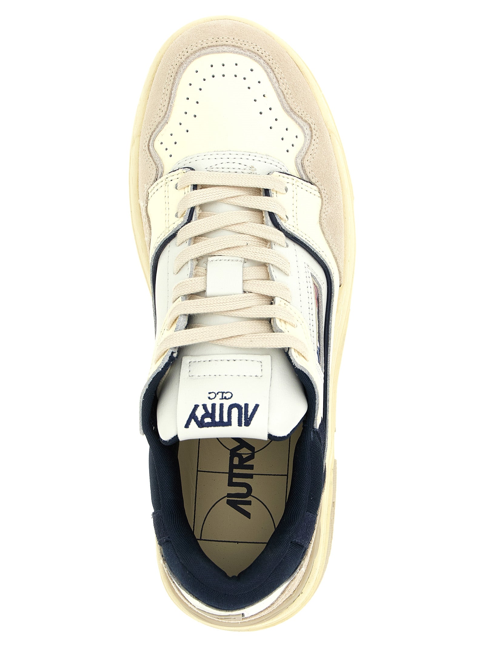 Autry Blue Cowhide Low Top Sneakers