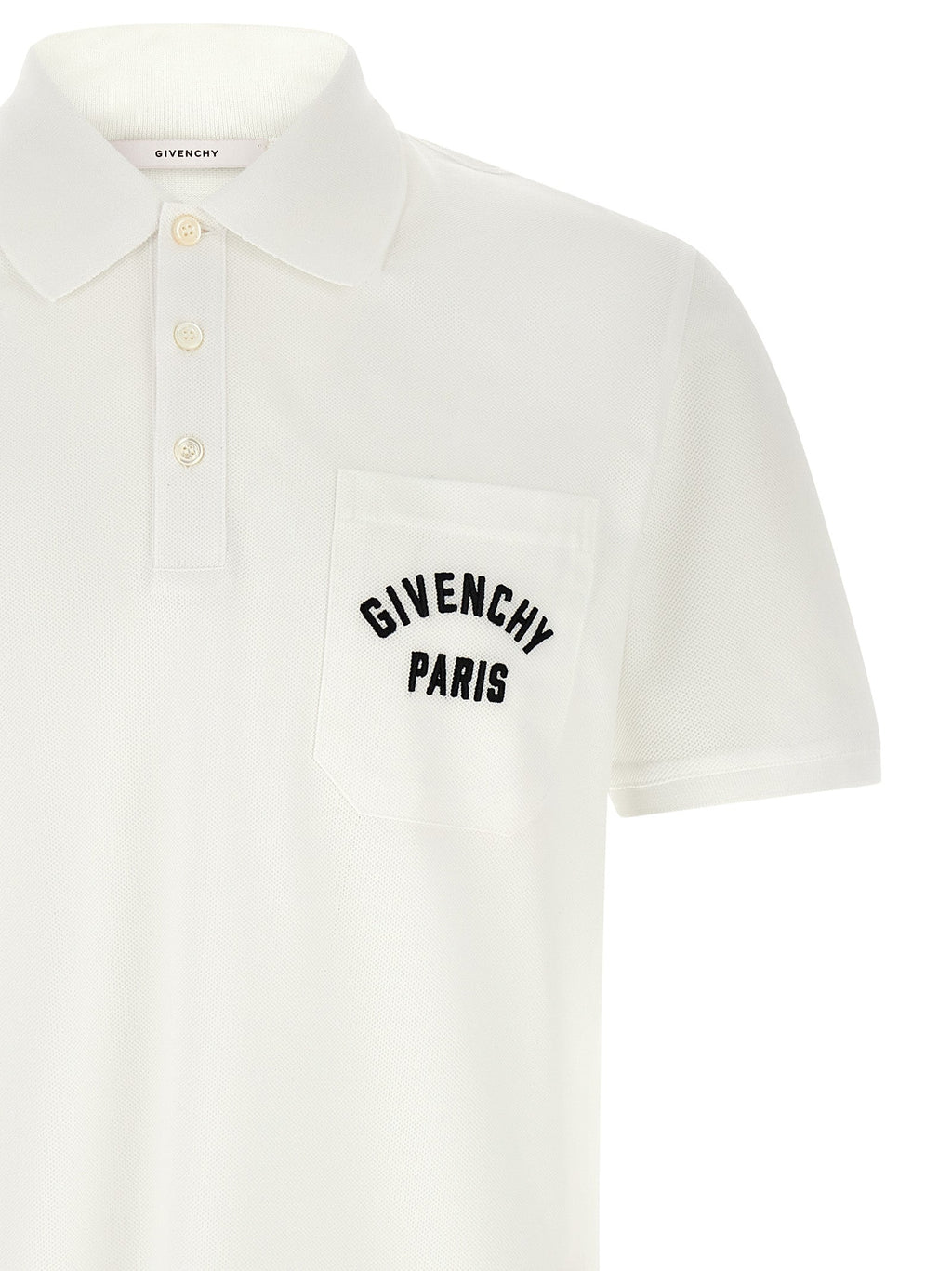 Givenchy White Cotton Polo Shirt