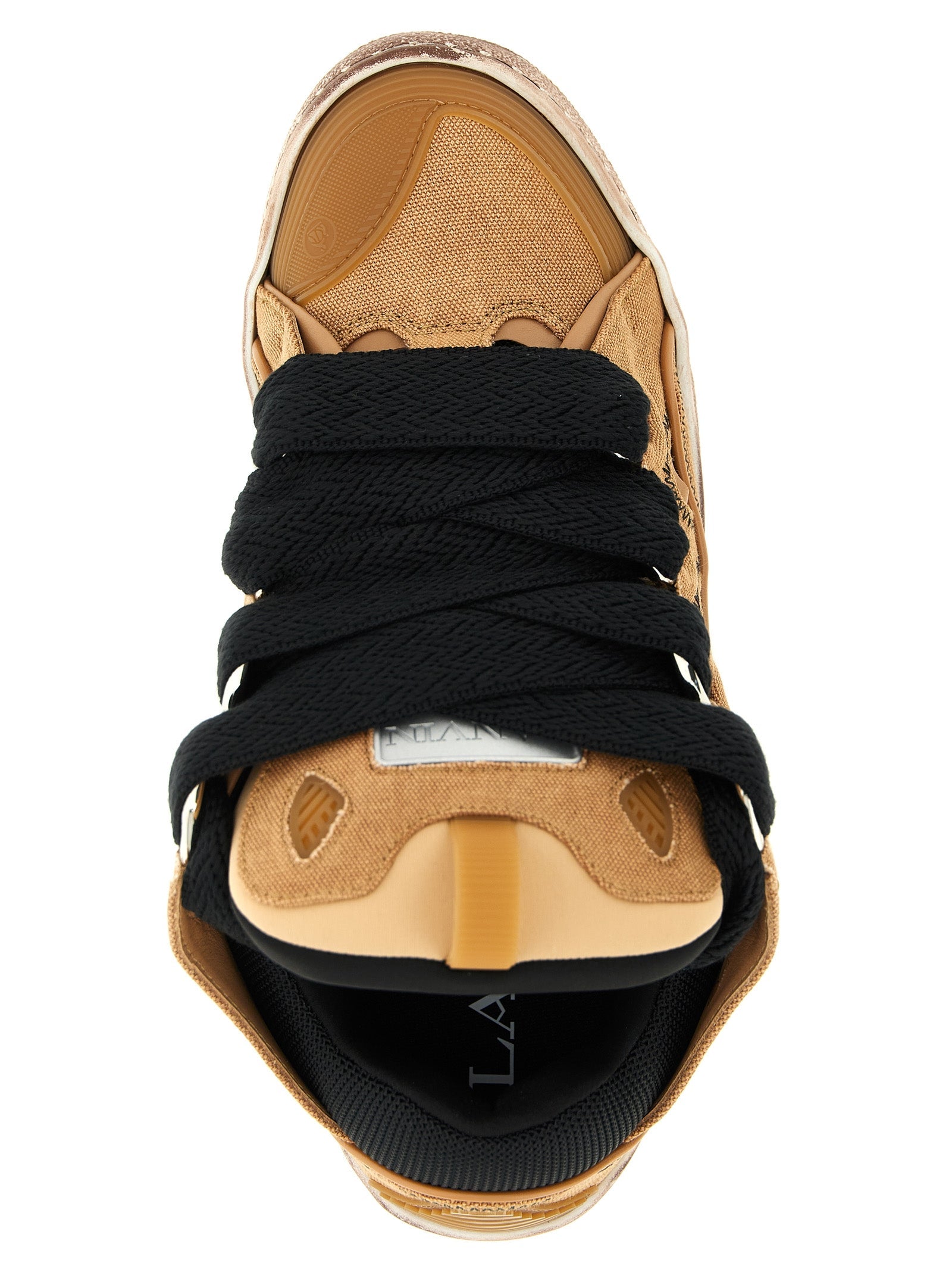 Lanvin Brown Cotton Chunky Sneakers