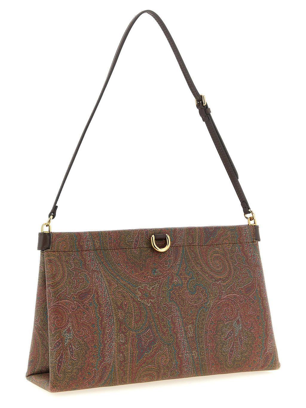 Etro Brown Cotton Clutch Bag