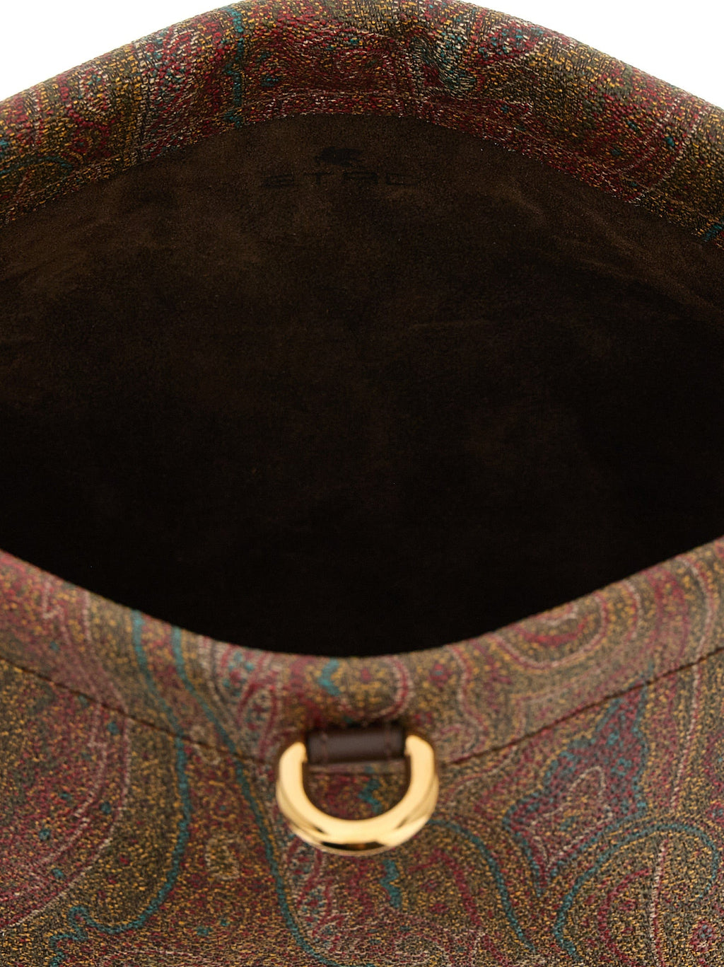 Etro Brown Cotton Clutch Bag