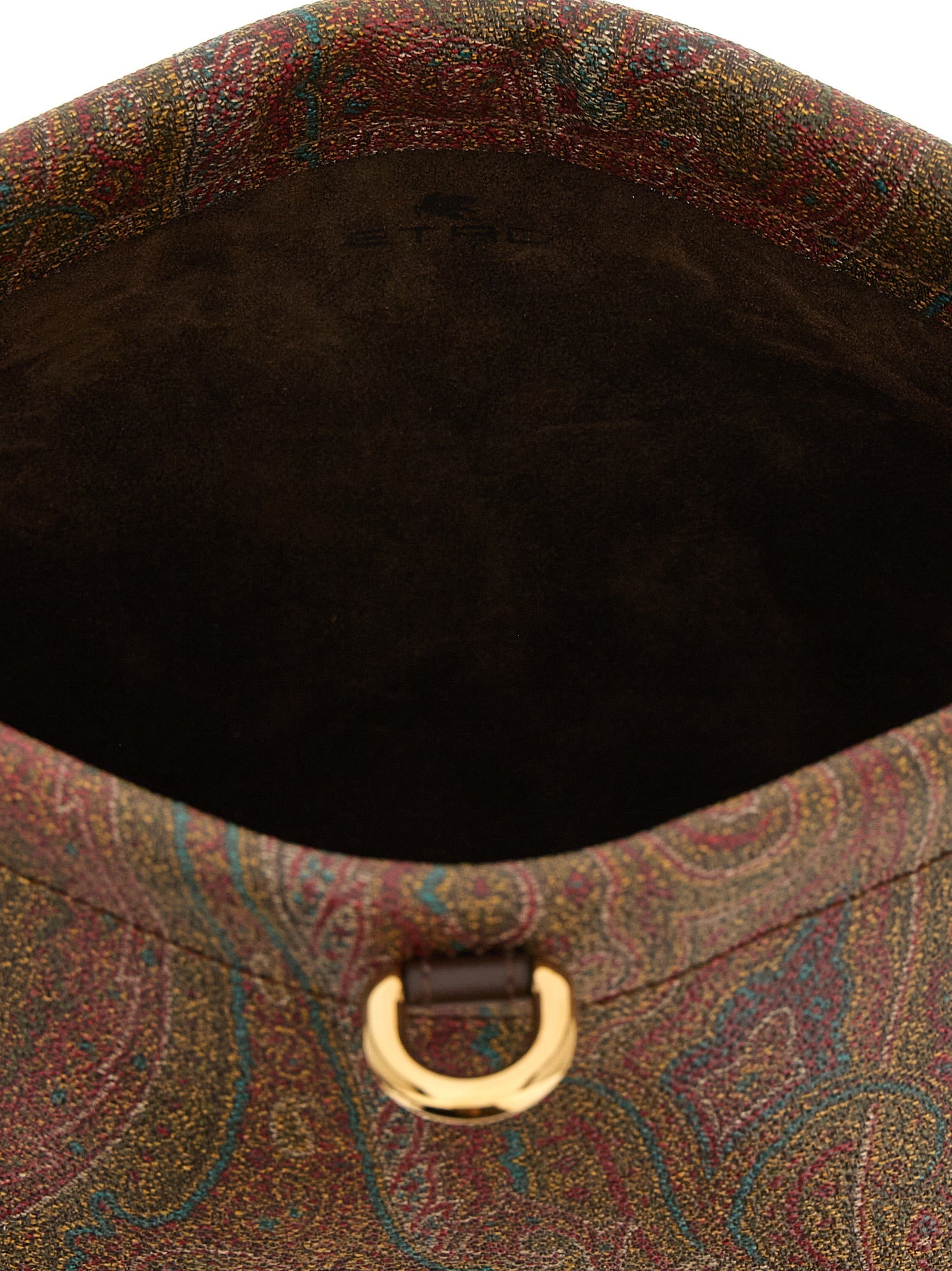 Etro Brown Cotton Clutch Bag