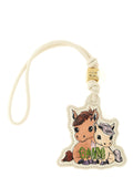 Ganni Beige Leather Keychain