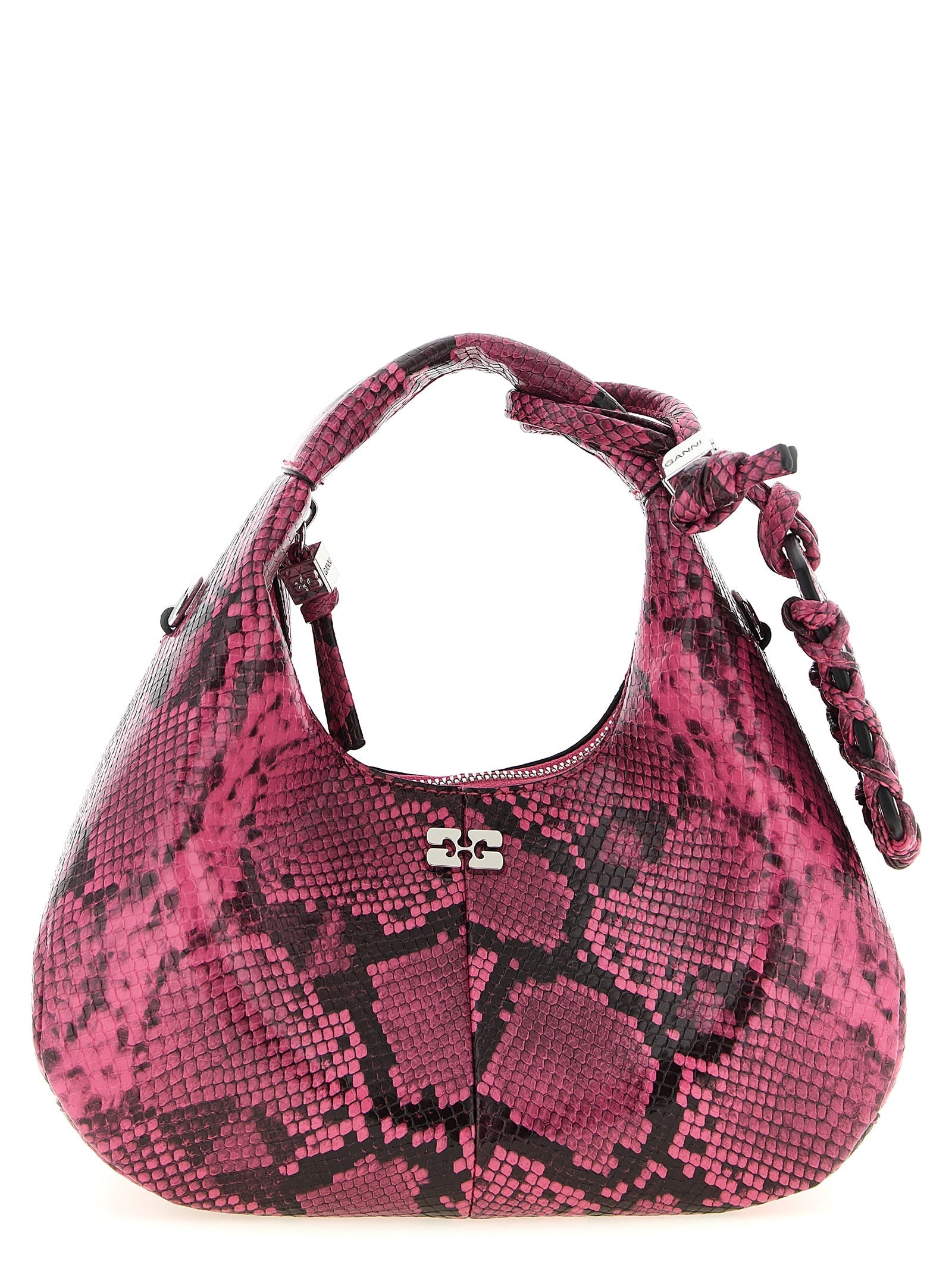 Ganni Fuchsia Recycled Polyester Handbag