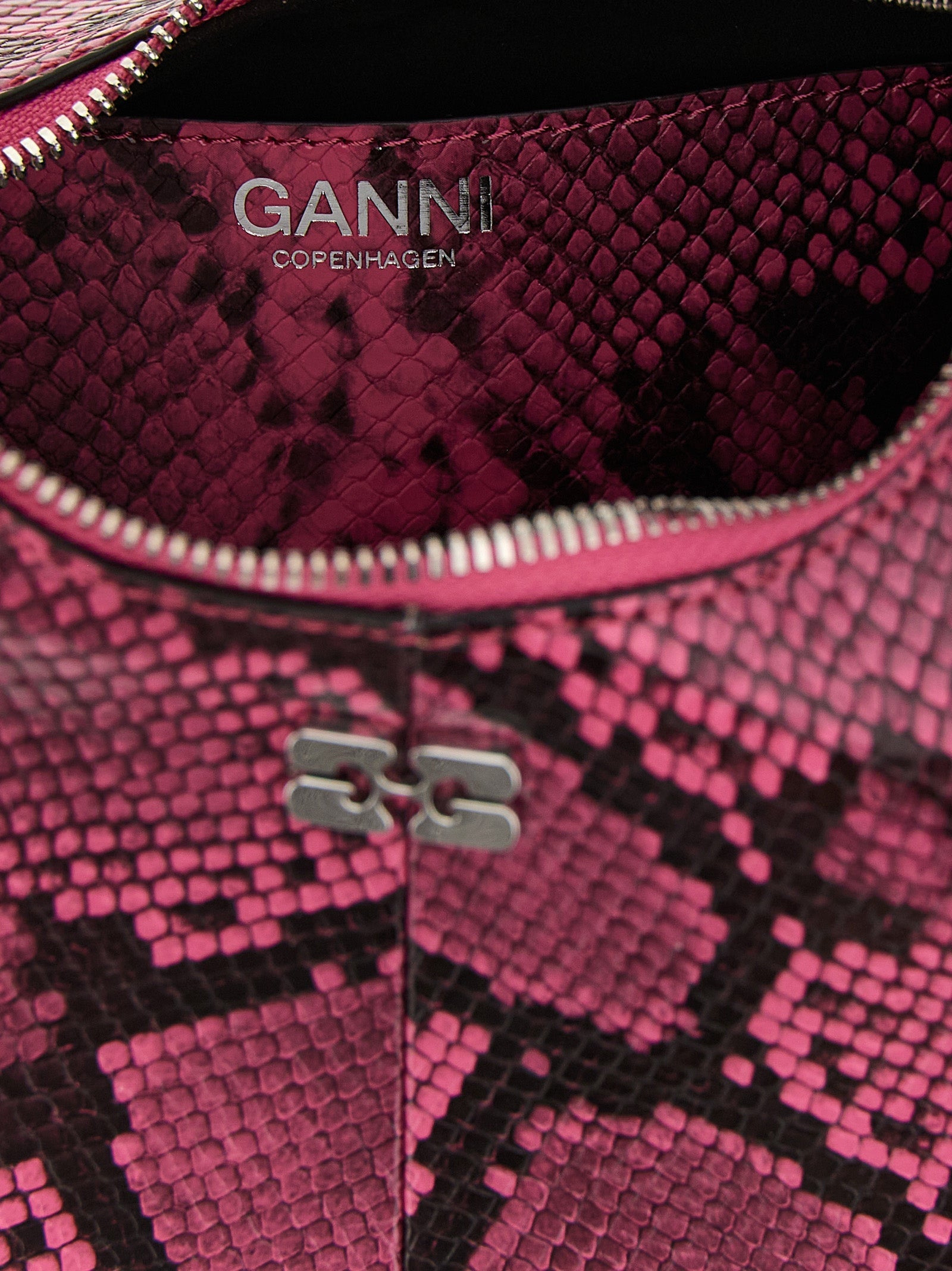 Ganni Fuchsia Recycled Polyester Handbag