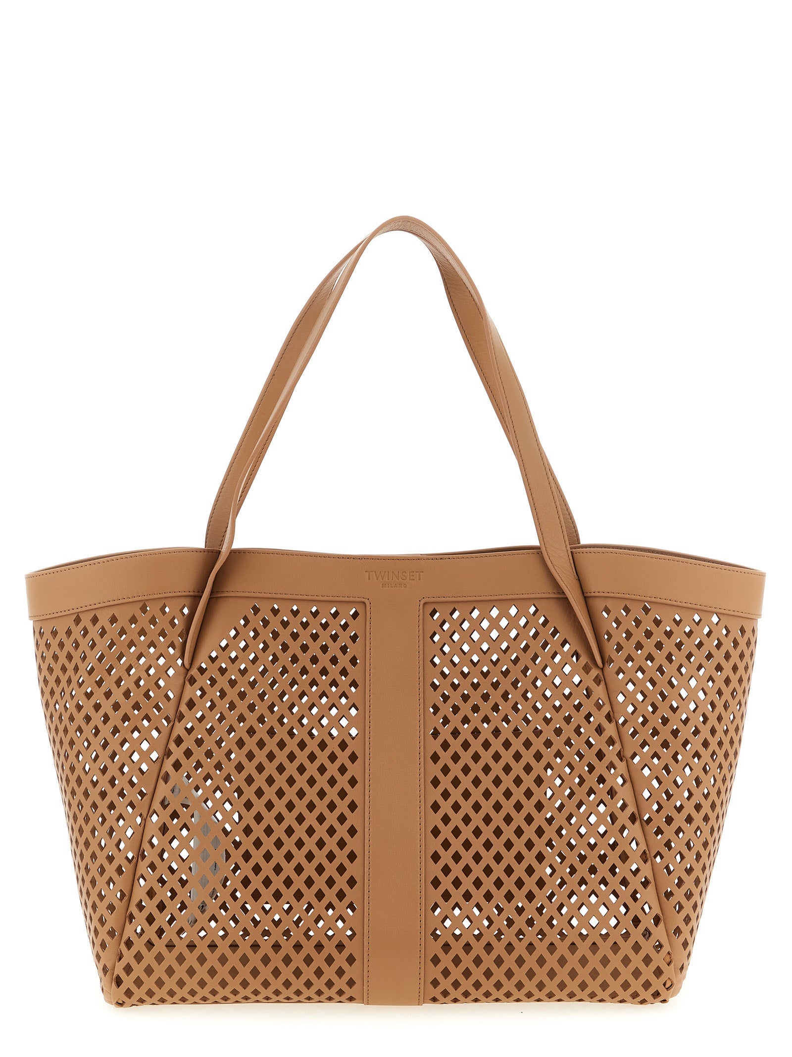 Twinset Brown Polyethylene Tote Bag