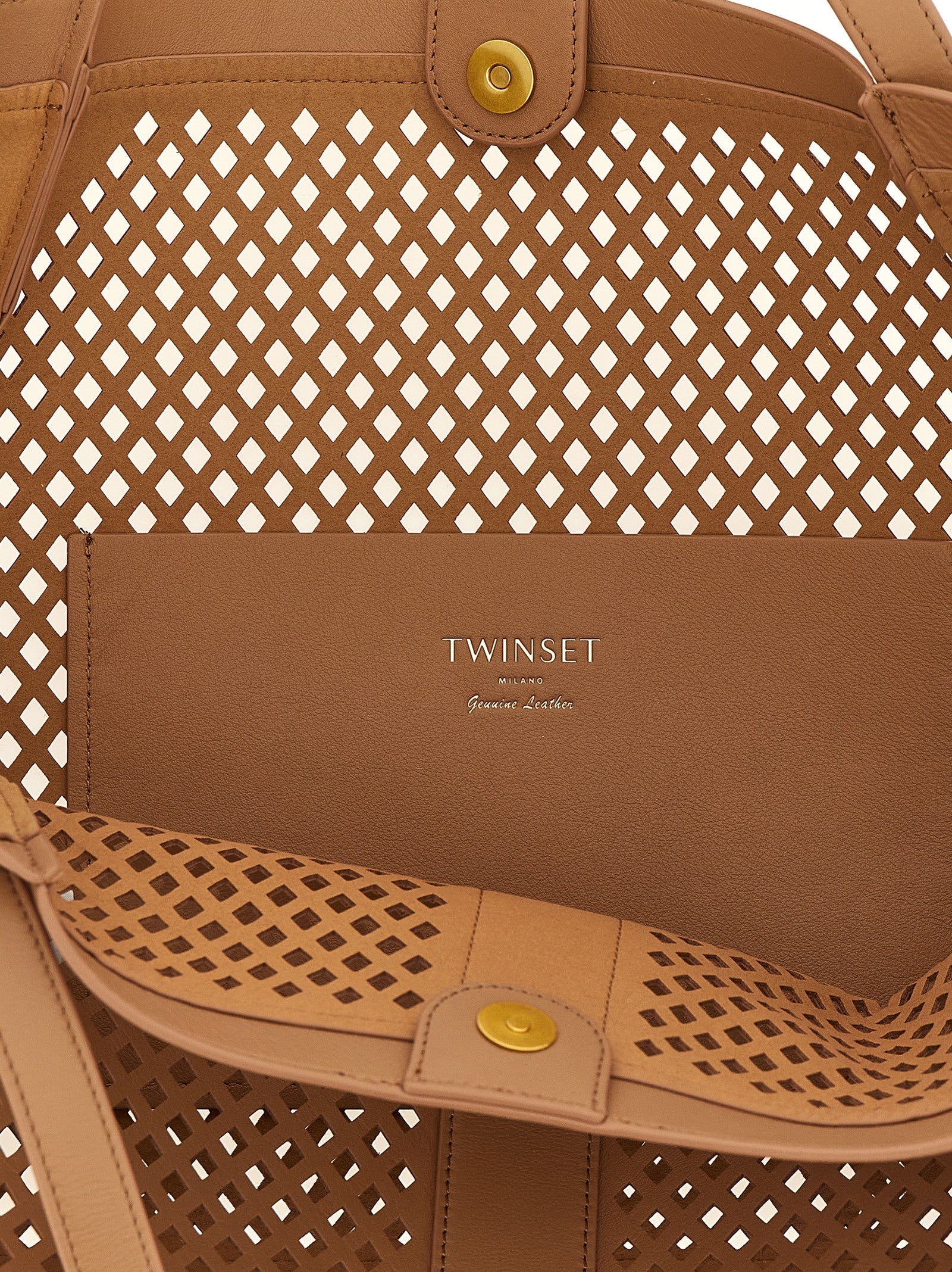 Twinset Brown Polyethylene Tote Bag
