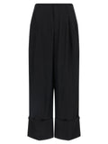 Darkpark Black Viscose Casual Pants