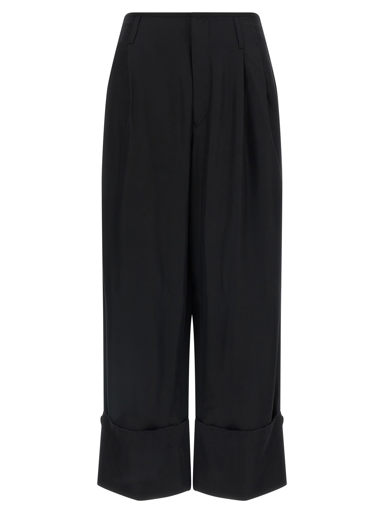 Darkpark Black Viscose Casual Pants