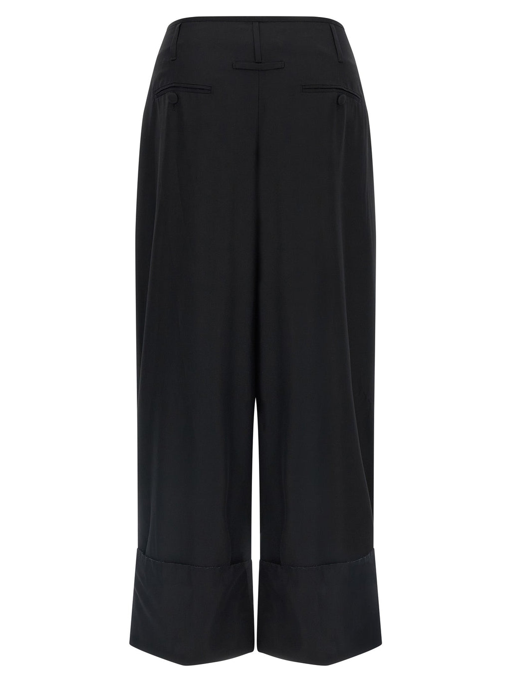 Darkpark Black Viscose Casual Pants